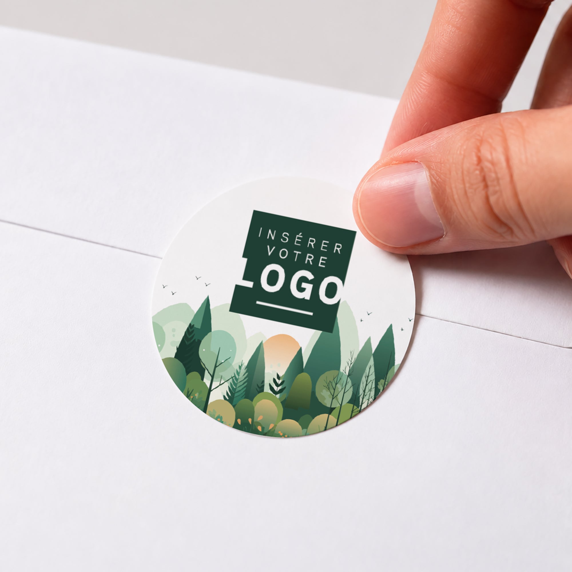 Forest graphik | Vœux professionnels • Sticker • Rond photo N° 1