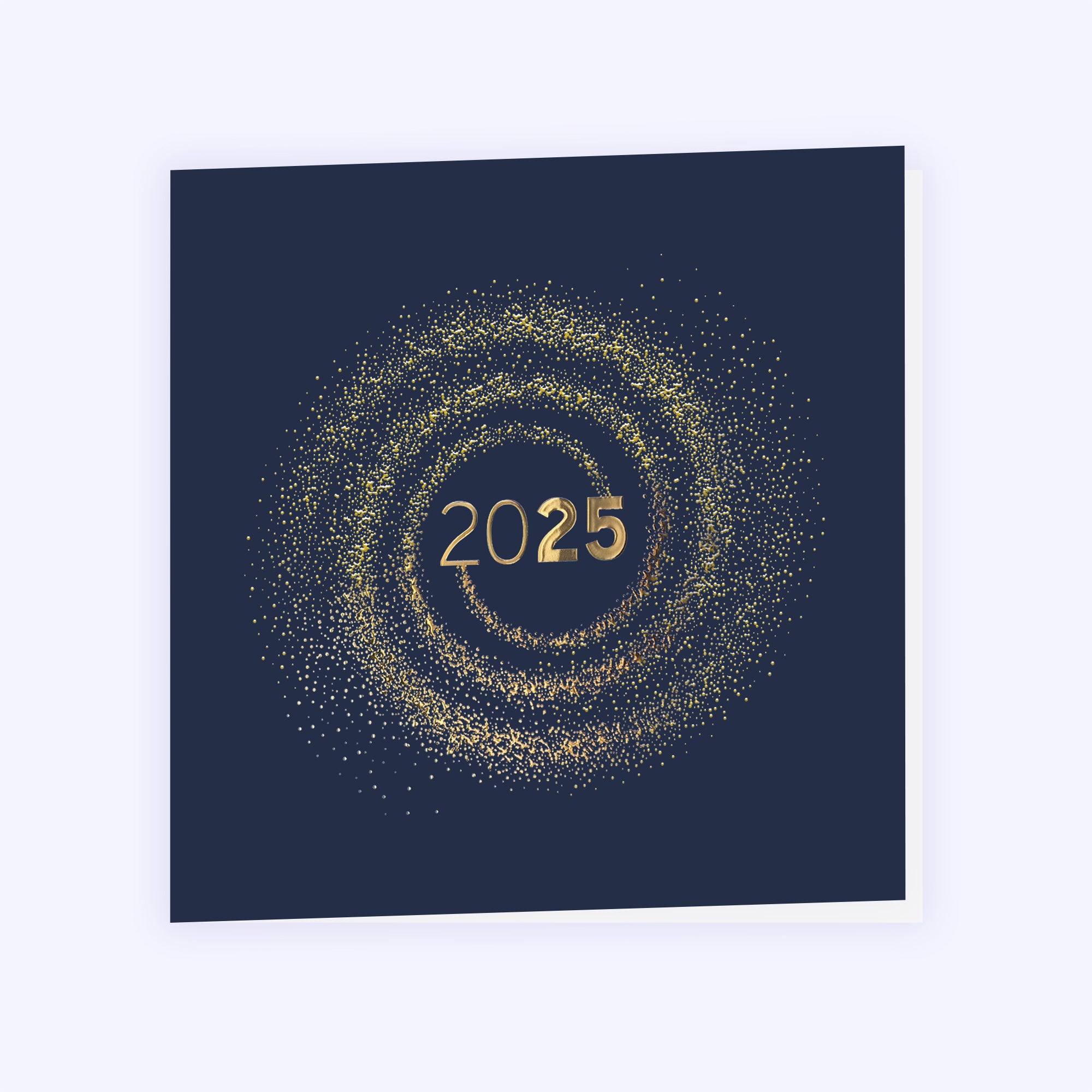 Une année tourbillonnante | Vœux professionnels • Carte de voeux dorure photo N° 1