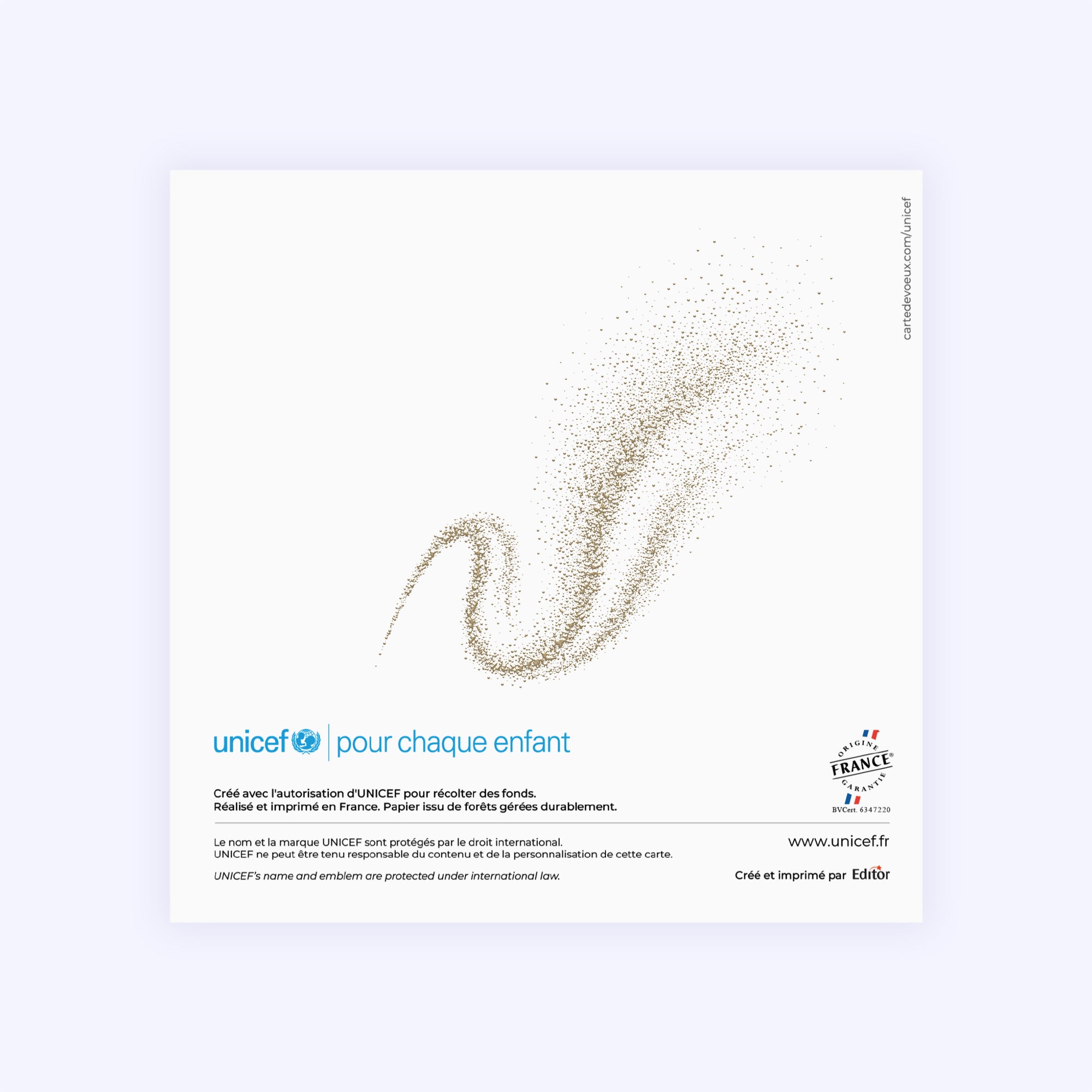 Une année tourbillonnante | Vœux professionnels • Carte de voeux dorure photo N° 3