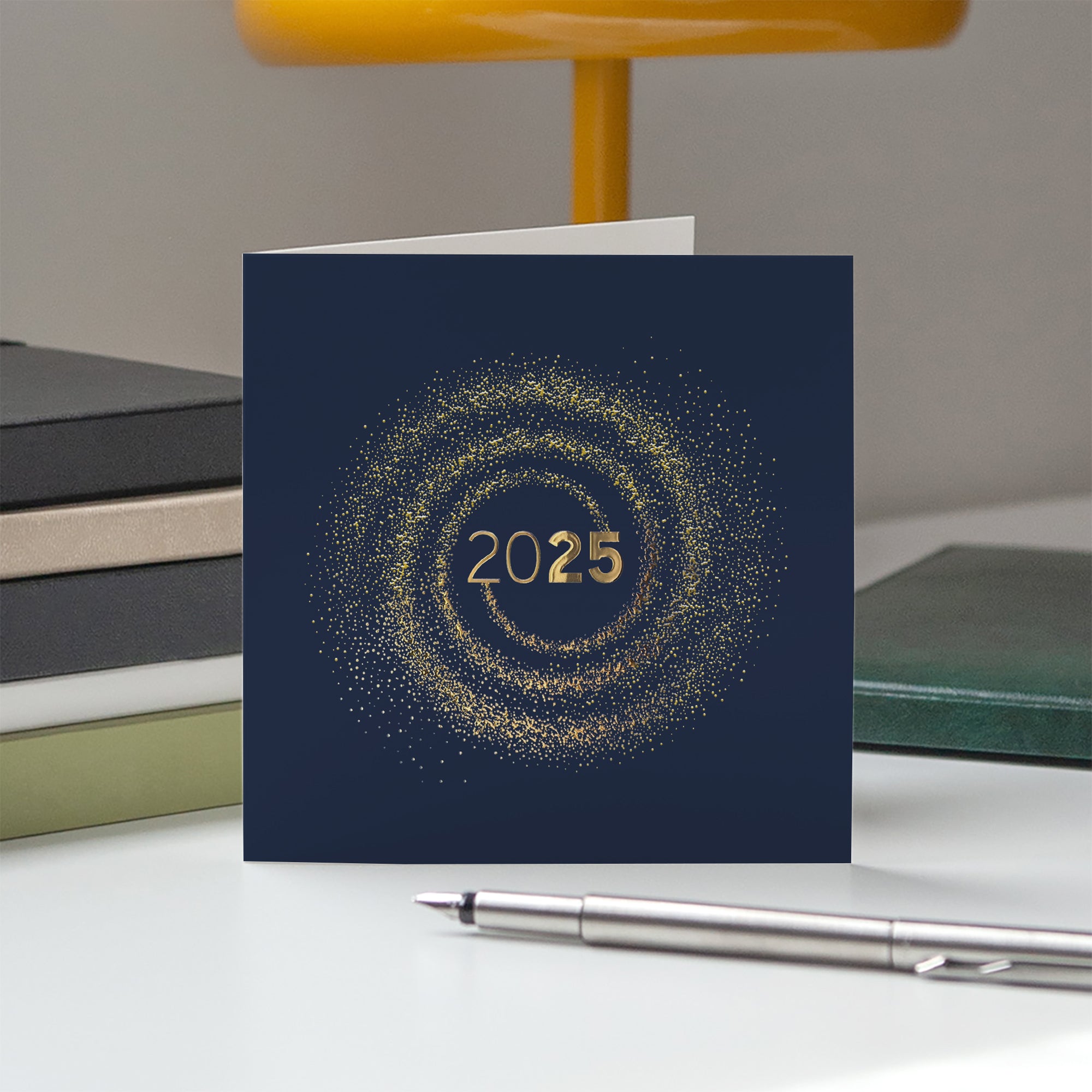 Une année tourbillonnante | Vœux professionnels • Carte de voeux dorure photo N° 5