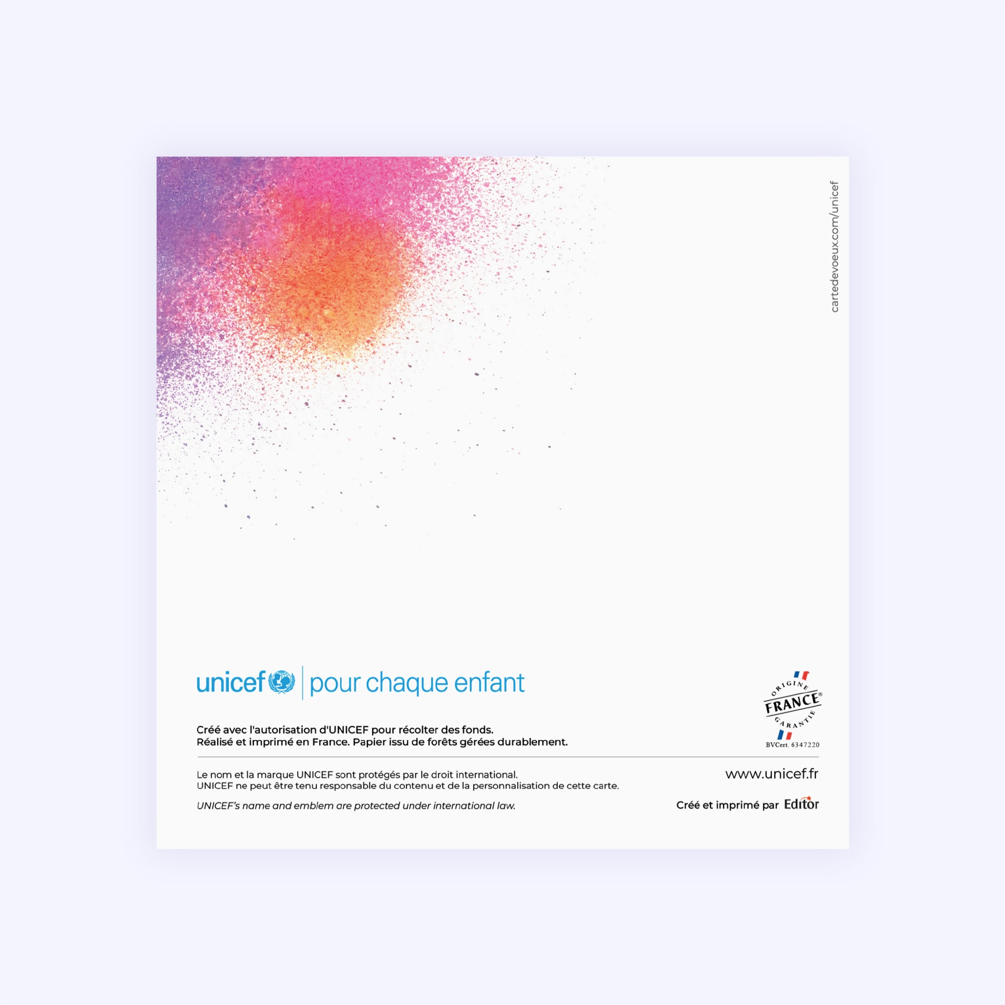 Colombe colorée II | Vœux professionnels • Carte de voeux photo N° 3