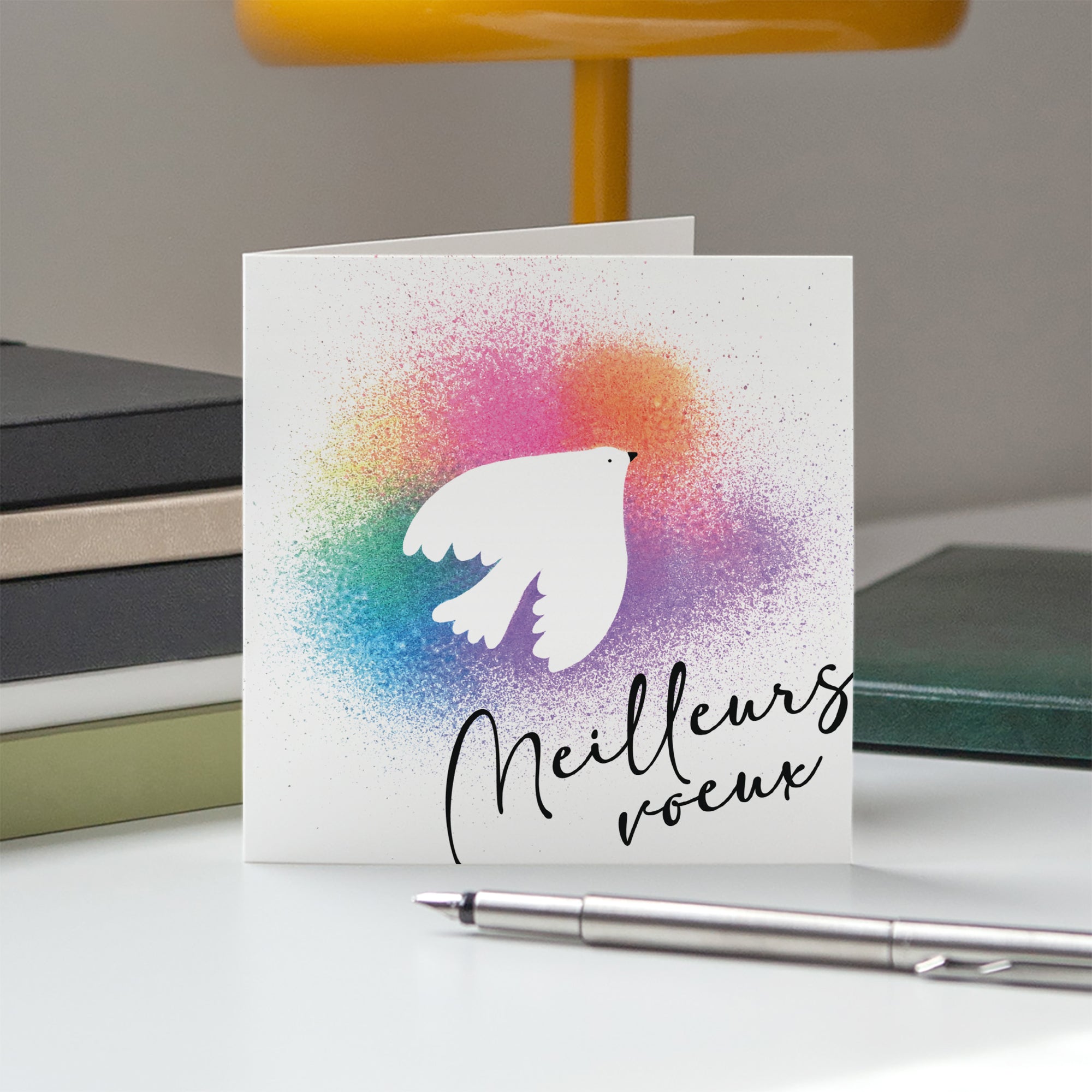 Colombe colorée II | Vœux professionnels • Carte de voeux photo N° 5