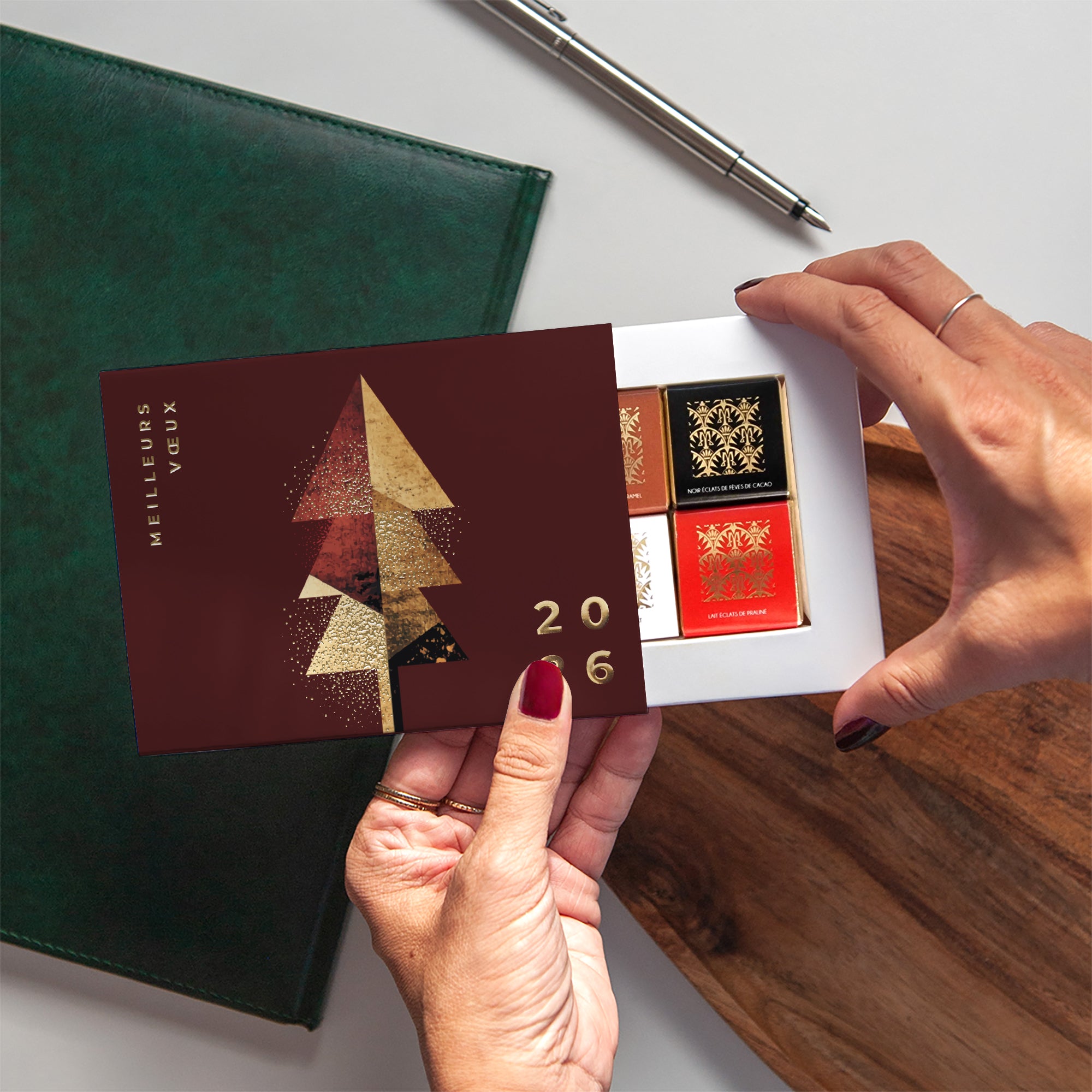 Prestige de Noël | Vœux professionnels • Carte chocolats • Chocolats photo N° 2