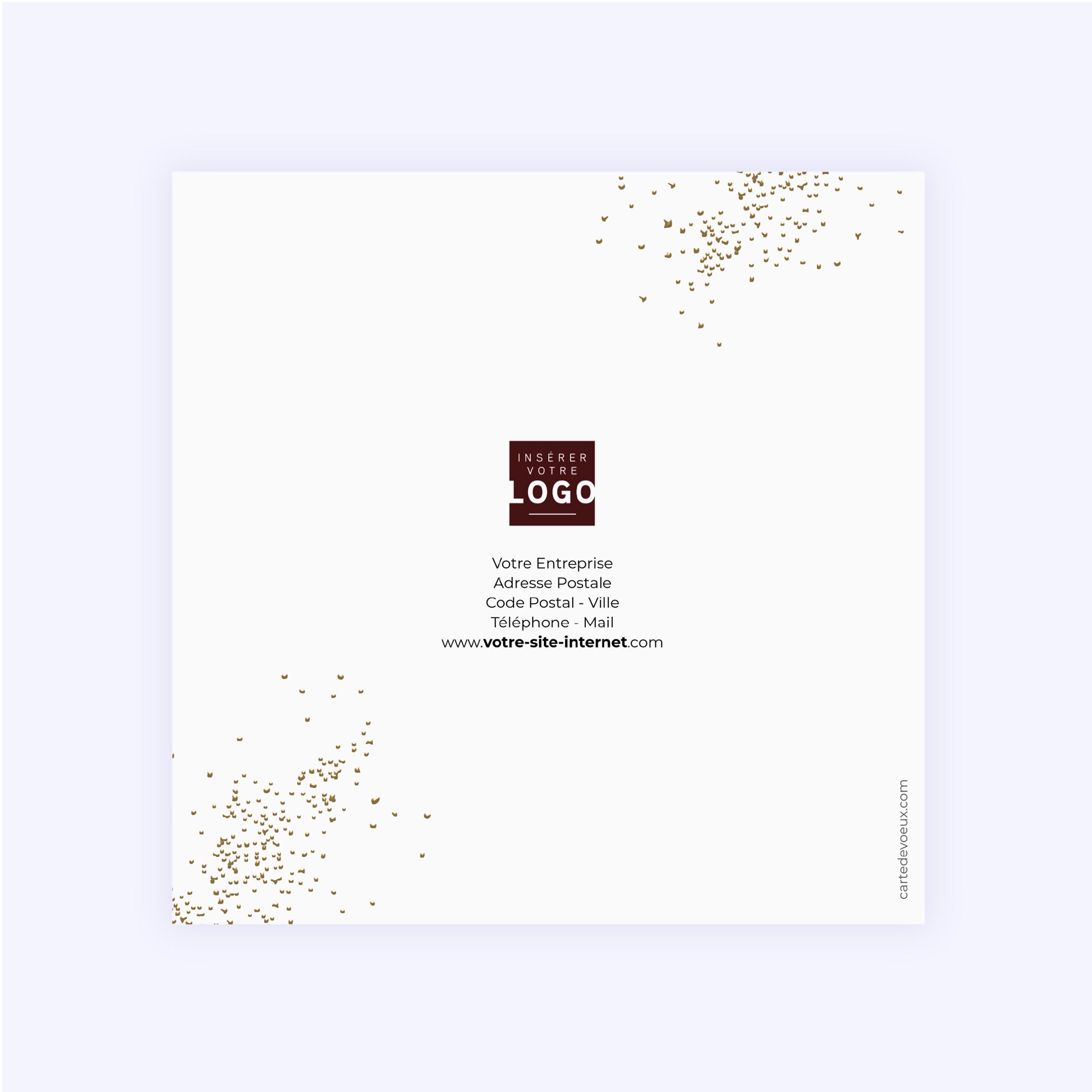 Prestige de Noël | Vœux professionnels • Carte de voeux dorure • Carré double photo N° 3