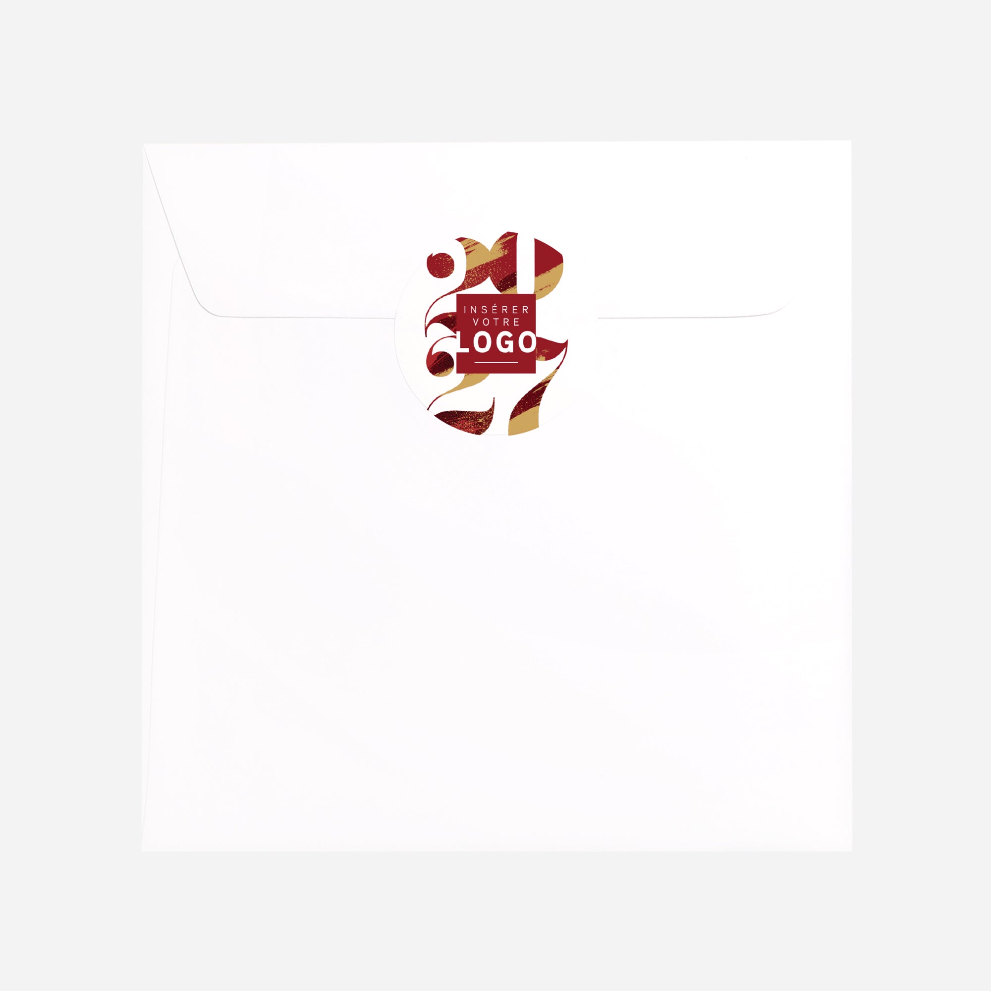 Bordeaux & Or | Vœux professionnels • Sticker • Rond photo N° 3