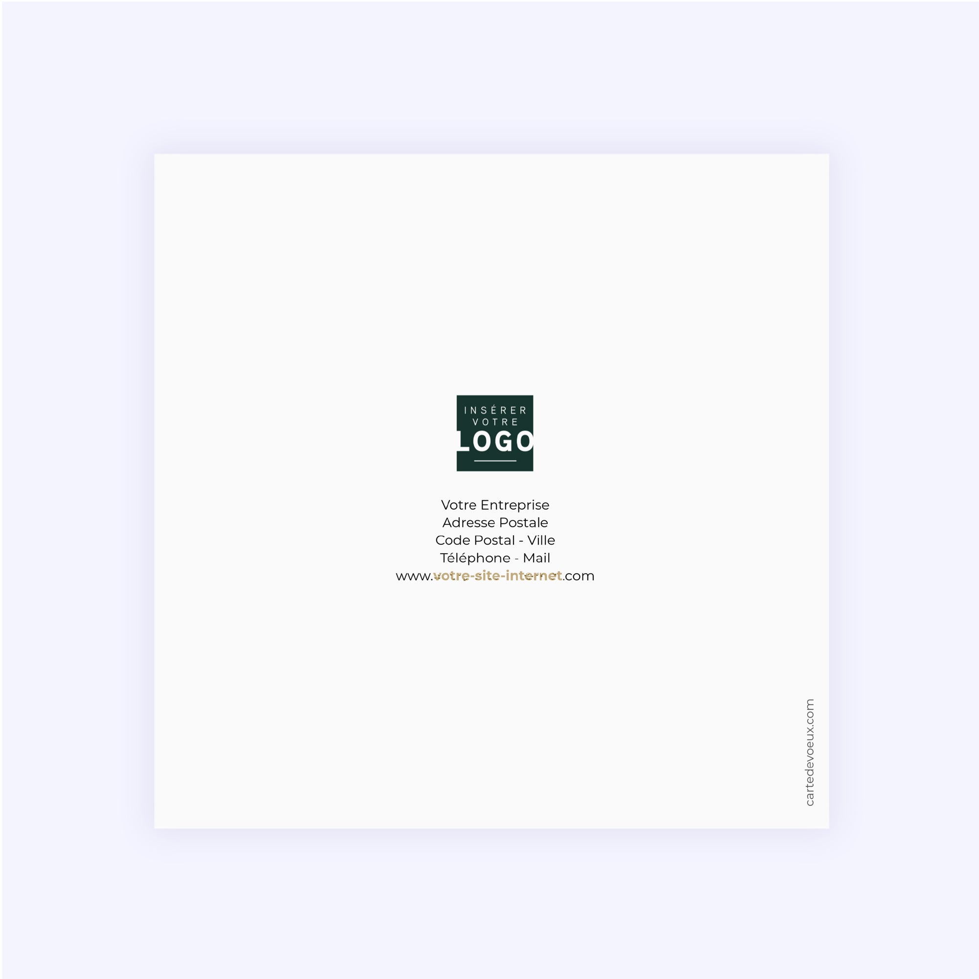 Sapins d’exception | Vœux professionnels • Carte de voeux dorure • Carré double photo N° 3