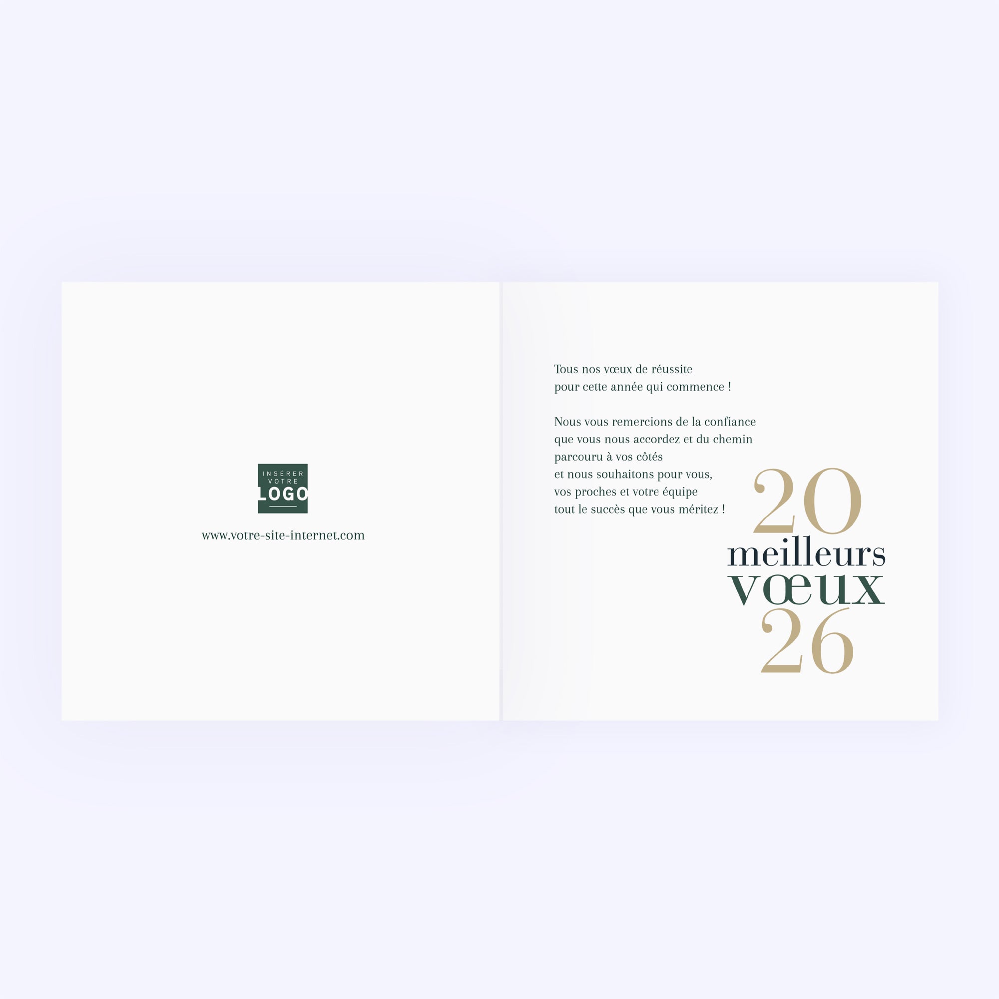 Un Noël authentique | Vœux professionnels • Carte de voeux • Carré double photo N° 2