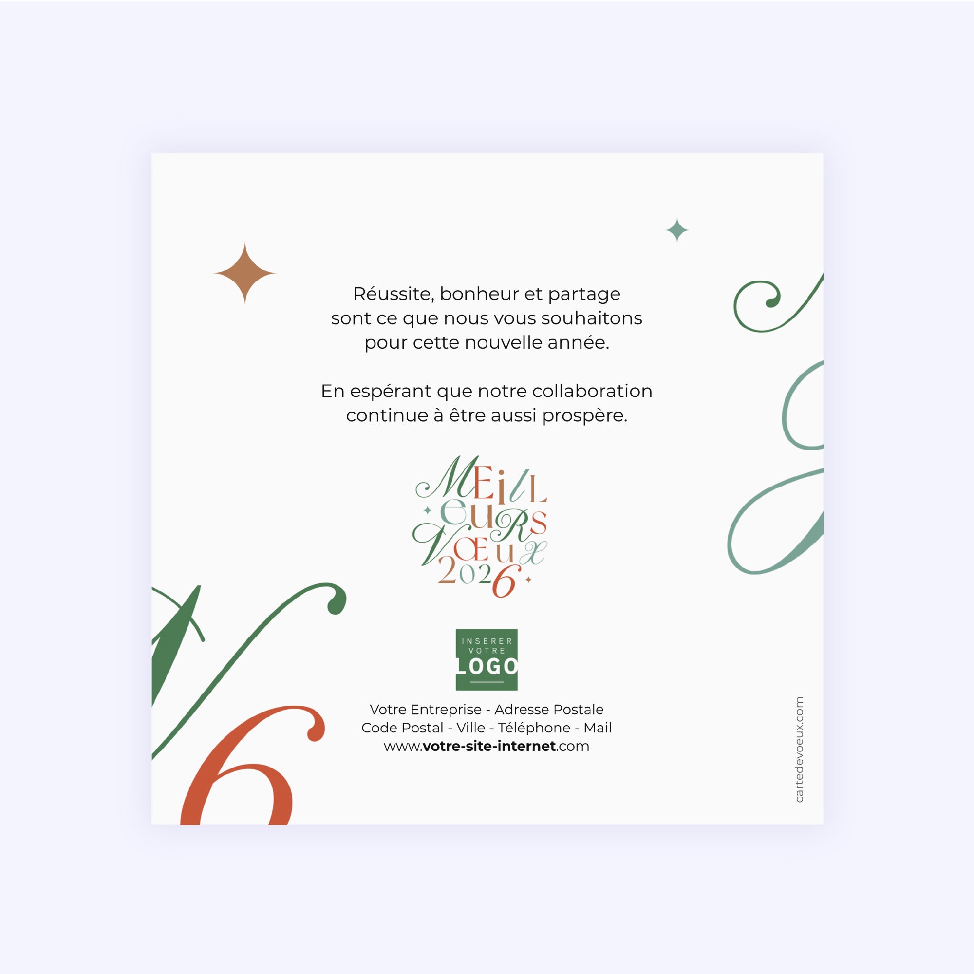 Multi typos | Vœux professionnels • Carte de voeux • Carré photo N° 2