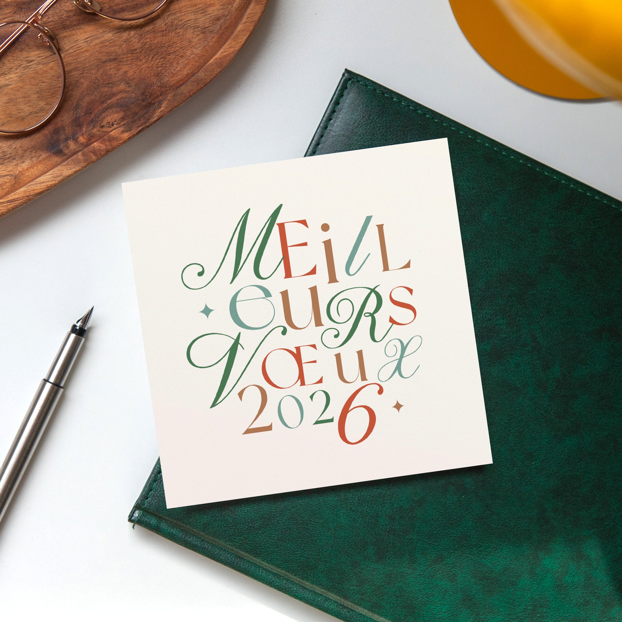 Multi typos | Vœux professionnels • Carte de voeux • Carré photo N° 4