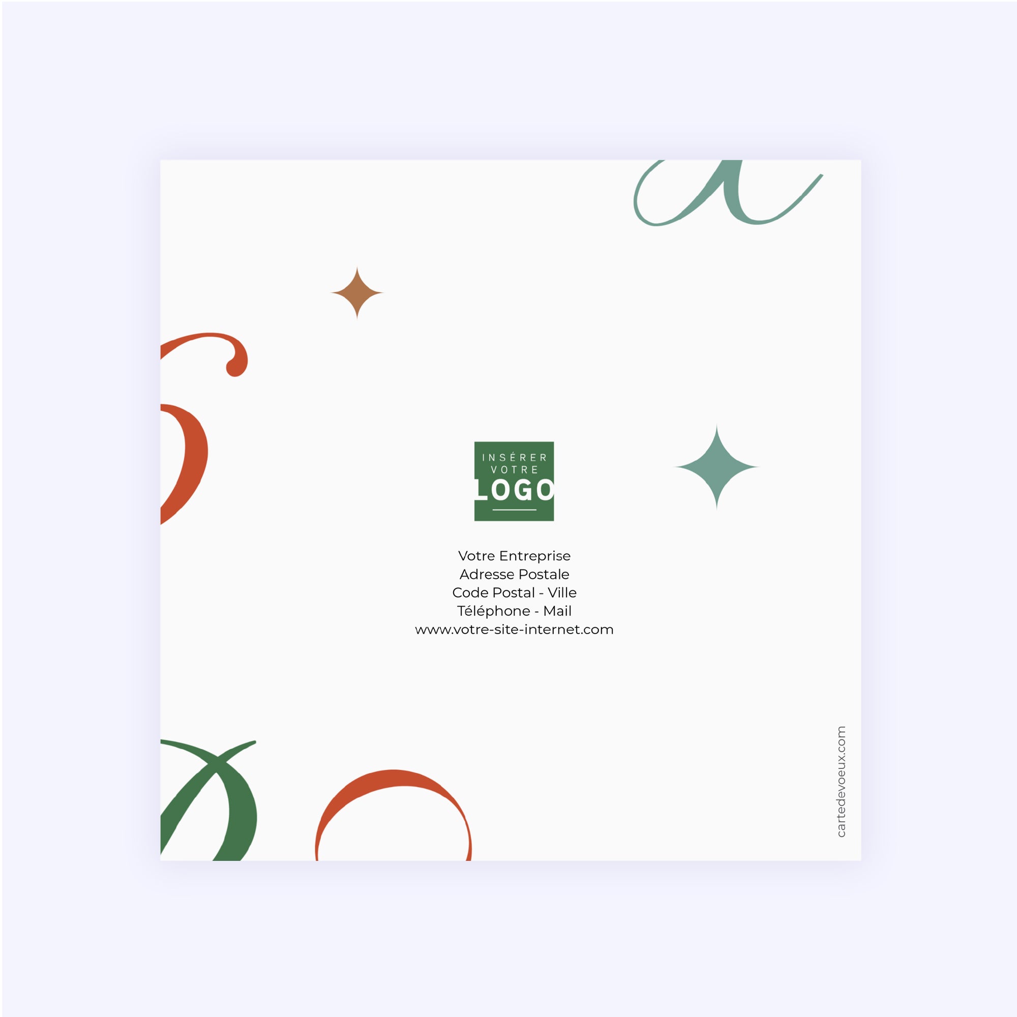 Multi typos | Vœux professionnels • Carte de voeux • Carré double photo N° 3