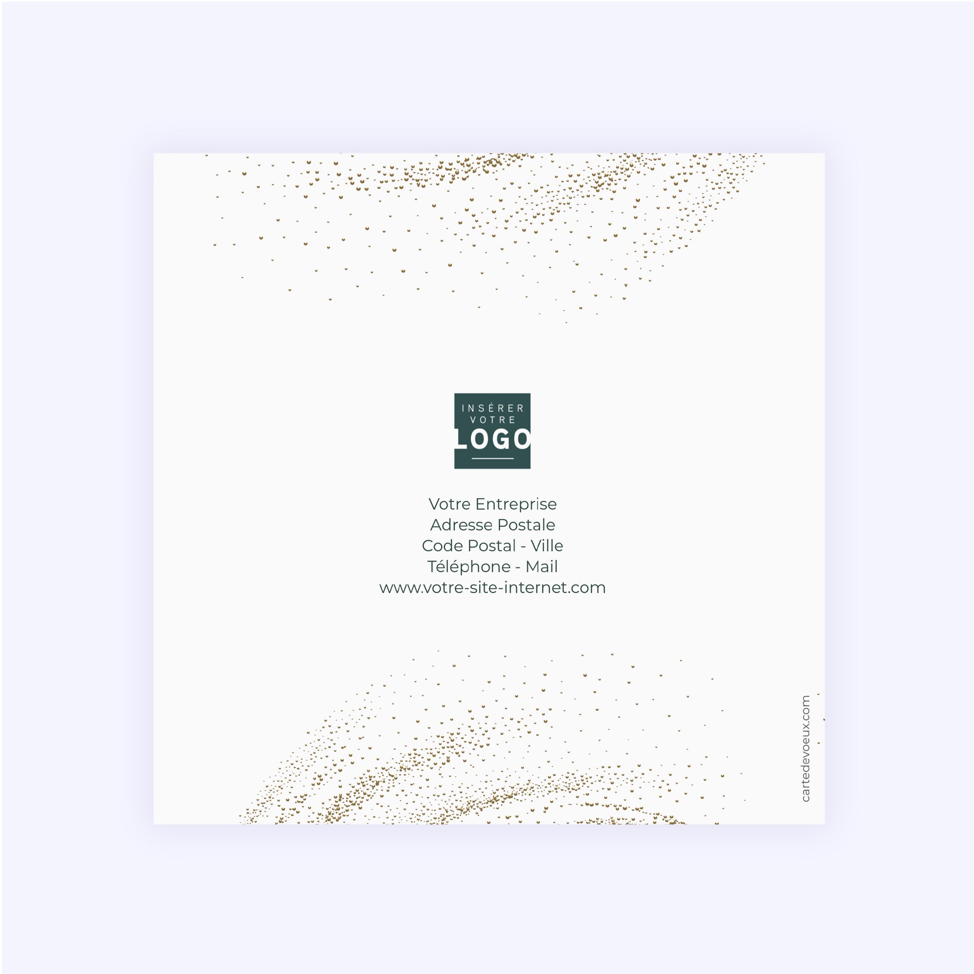 Tourbillon d'or | Vœux professionnels • Carte de voeux dorure • Carré double photo N° 3