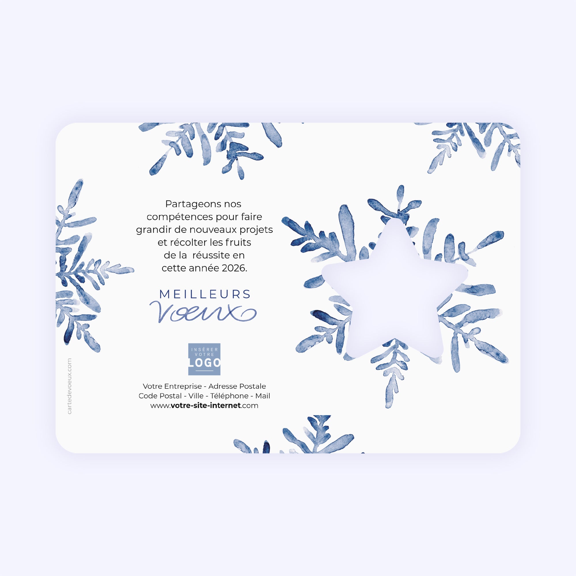 Étoile de givre | Vœux professionnels • Carte de voeux • Horizontal étoile photo N° 2