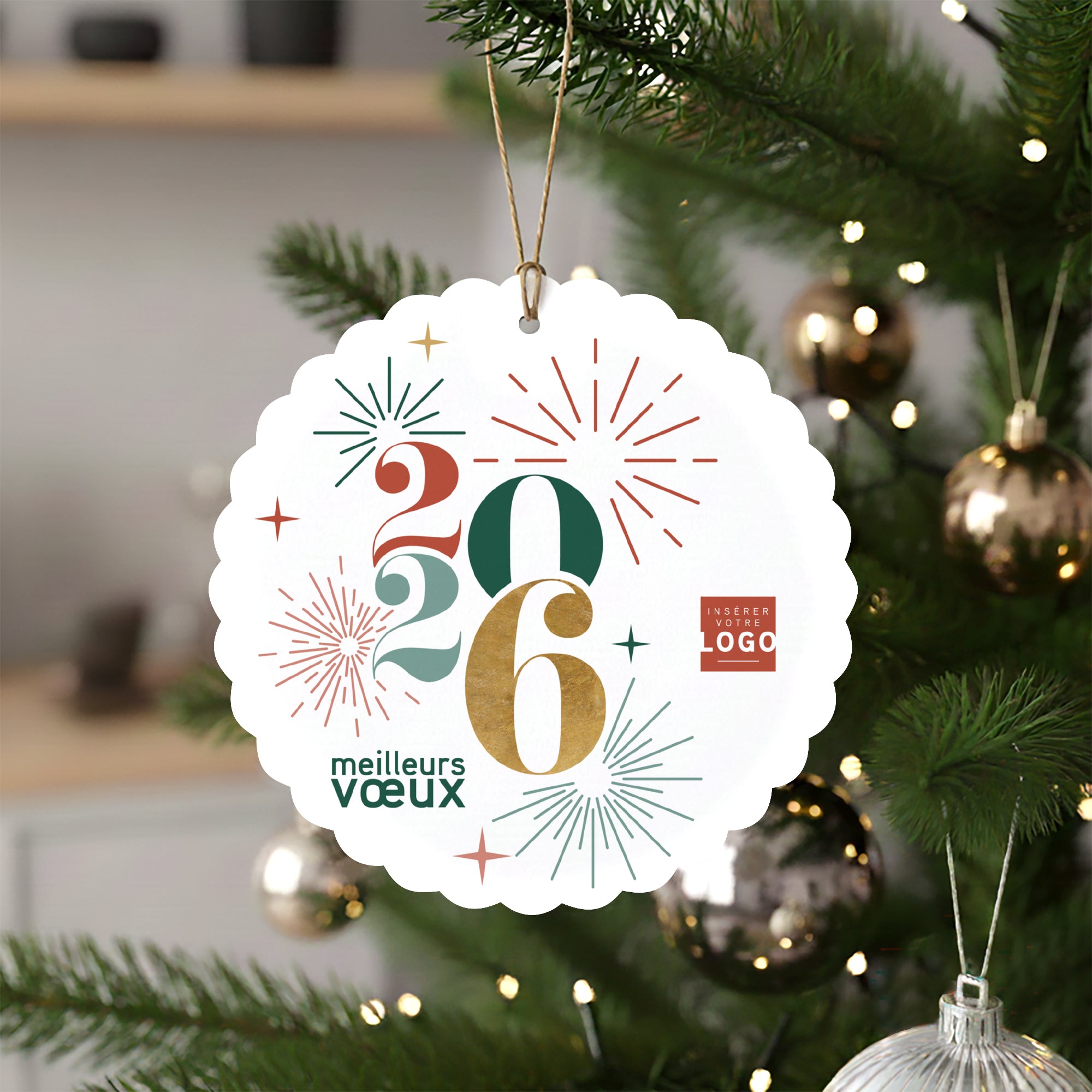 Cap sur l’Exceptionnel | Vœux professionnels • Boule de Noël papier • Ronde photo N° 4