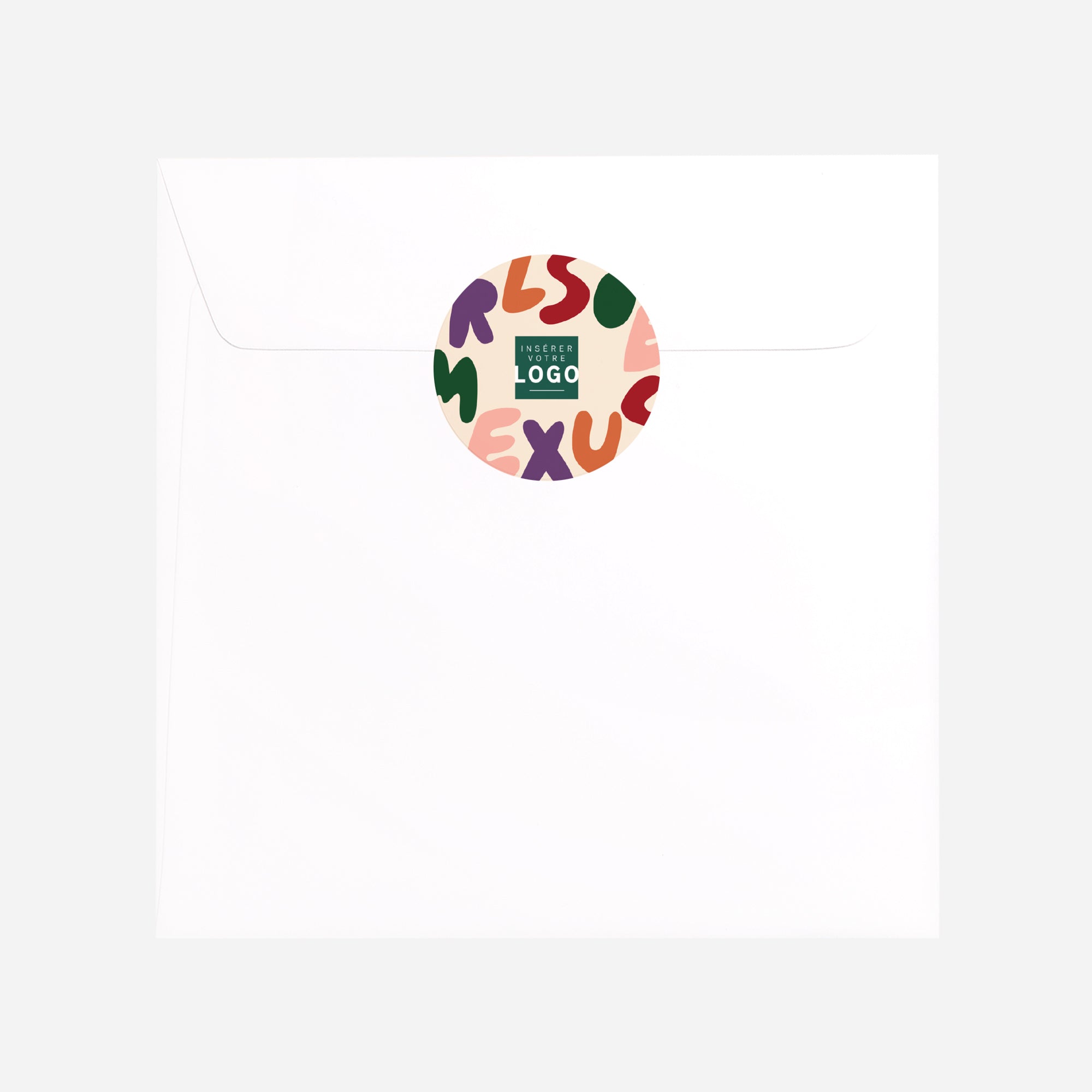 Lettres & Couleurs | Vœux professionnels • Sticker • Rond photo N° 2