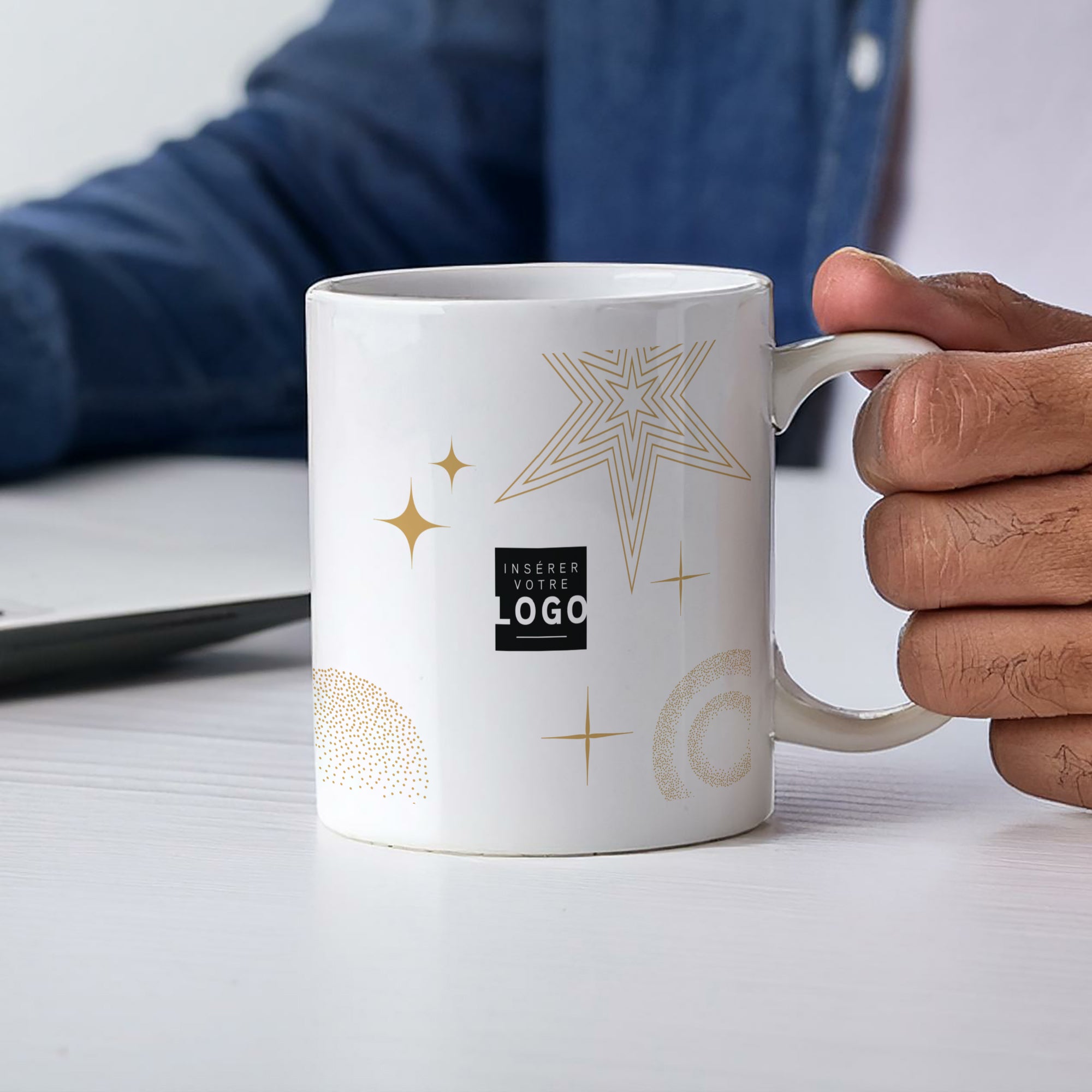 Tracé d’Hiver | Vœux professionnels • Mug • Ø 8 x 9,5 cm photo N° 2
