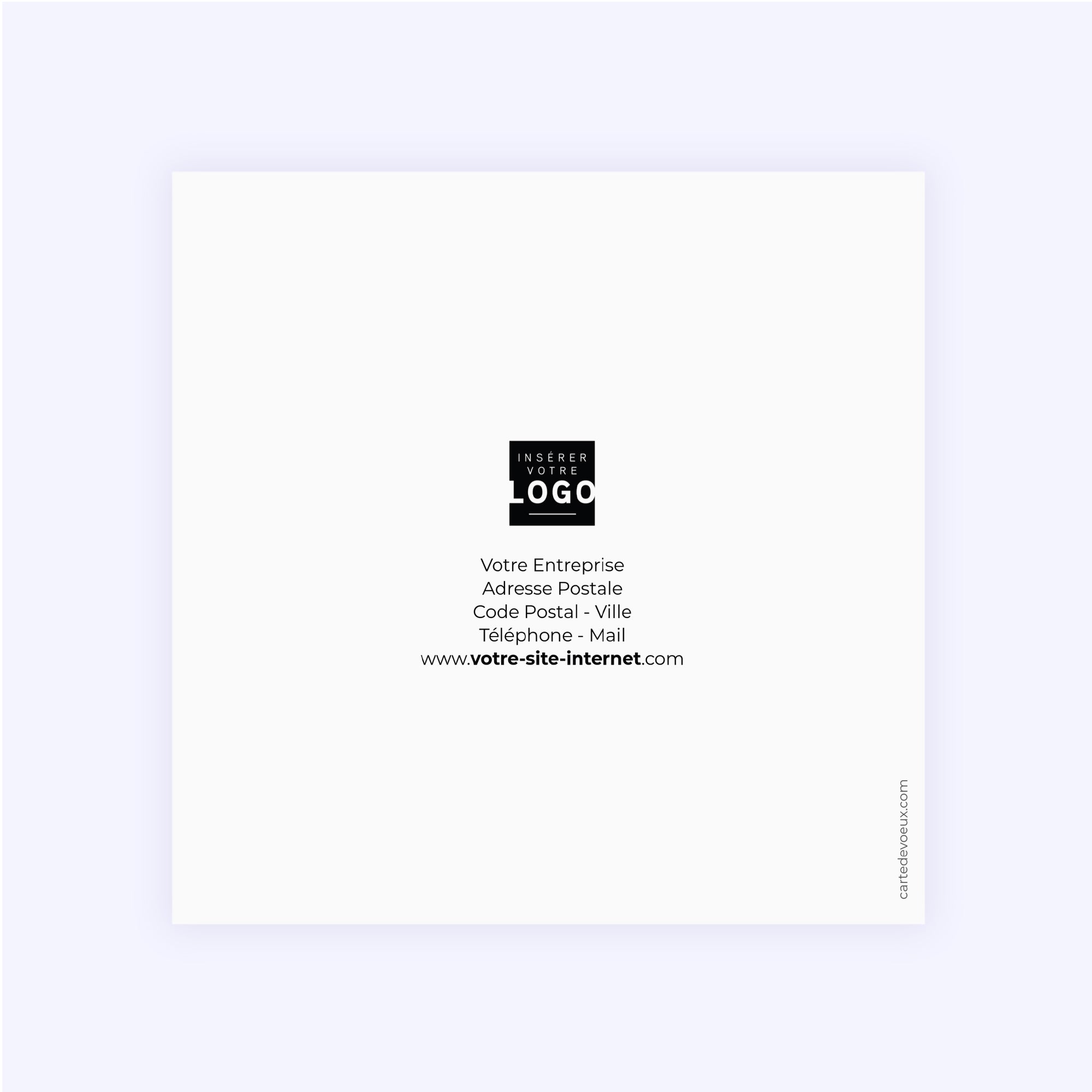 L’Arbre des Liens | Vœux professionnels • Carte de voeux dorure • Carré double photo N° 3