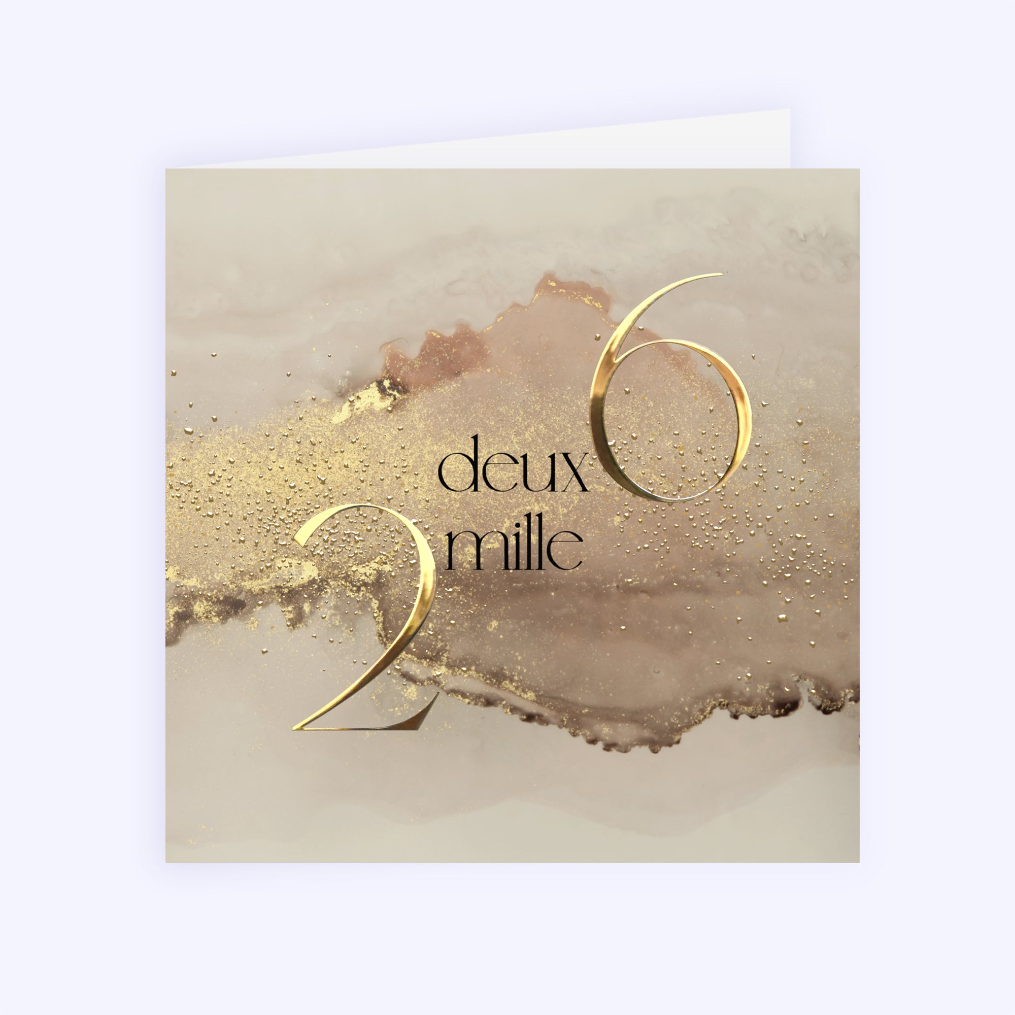Pigments d’Or | Vœux professionnels • Carte de voeux dorure • Carré double photo N° 1