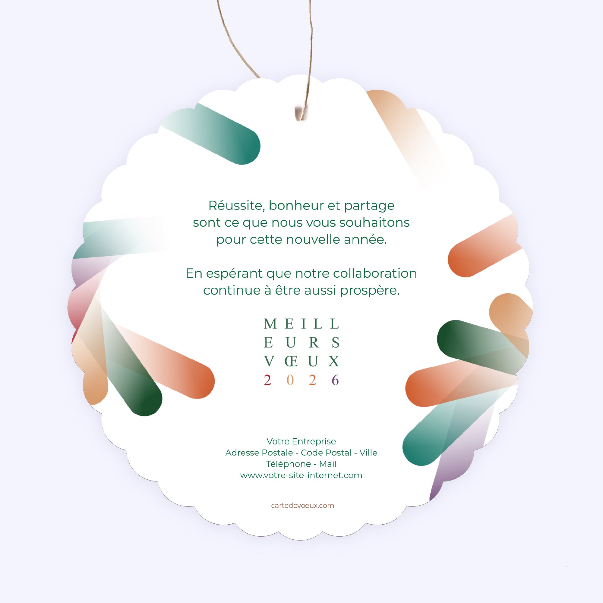 Cycloform | Vœux professionnels • Boule de Noël papier • Ronde photo N° 2