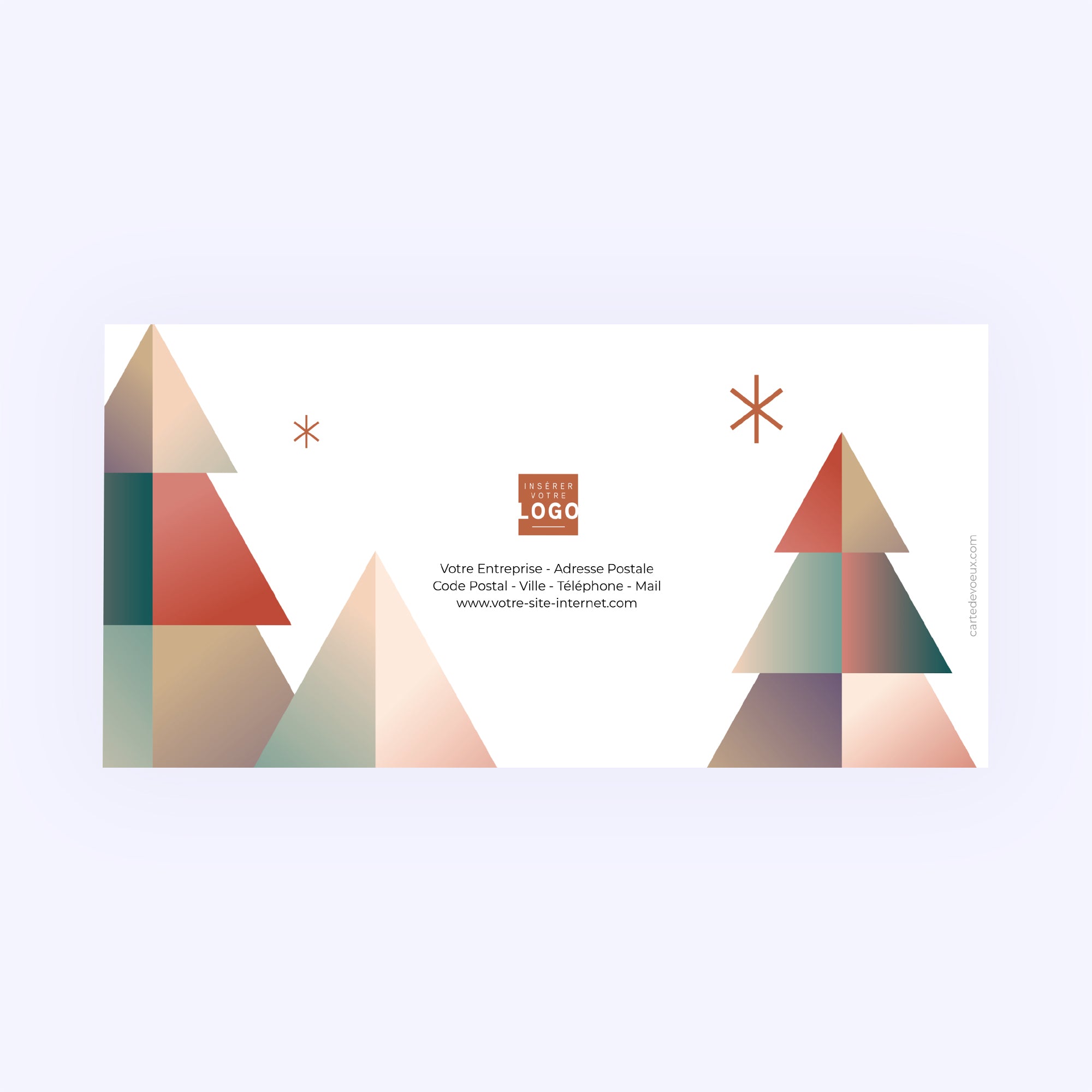 Sapin Delta | Vœux professionnels • Carte de voeux • Rectangle double photo N° 3