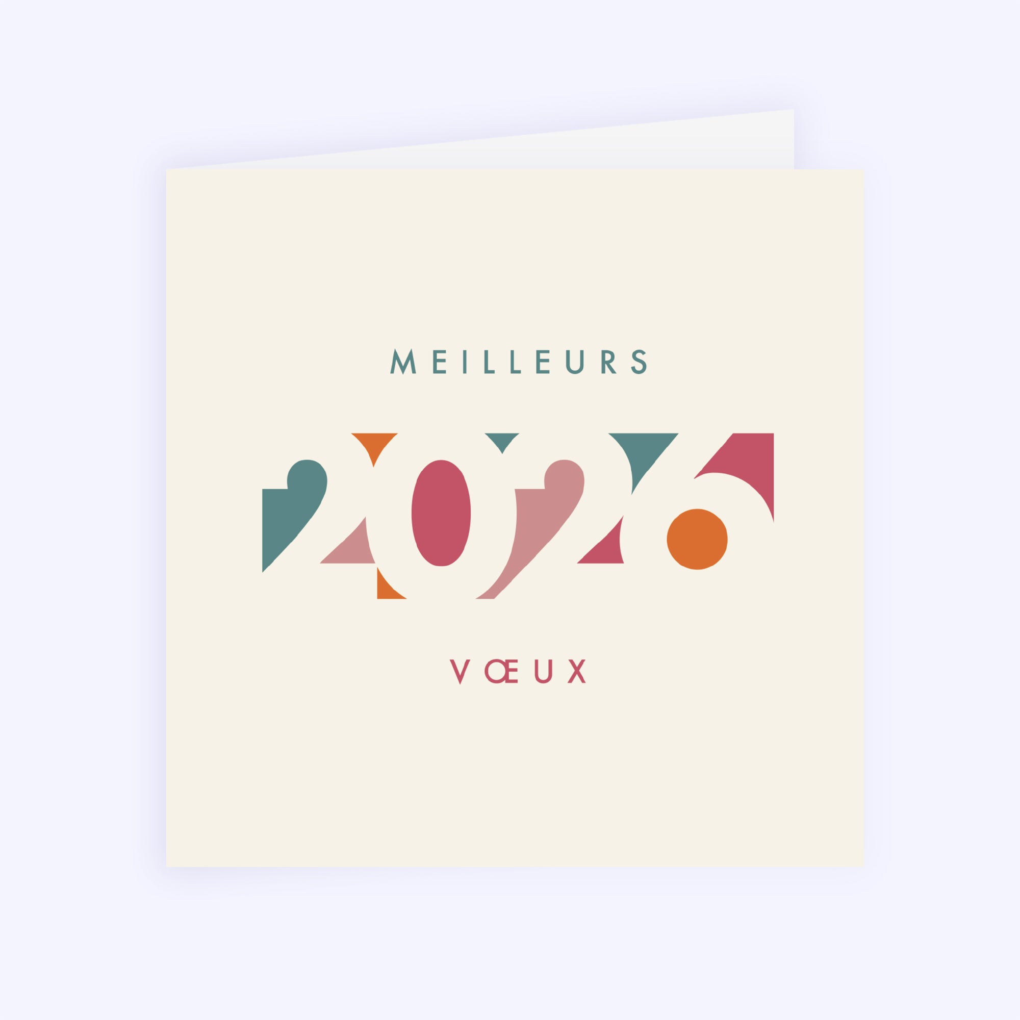 Polychromie | Vœux professionnels • Carte de voeux • Carré double photo N° 1