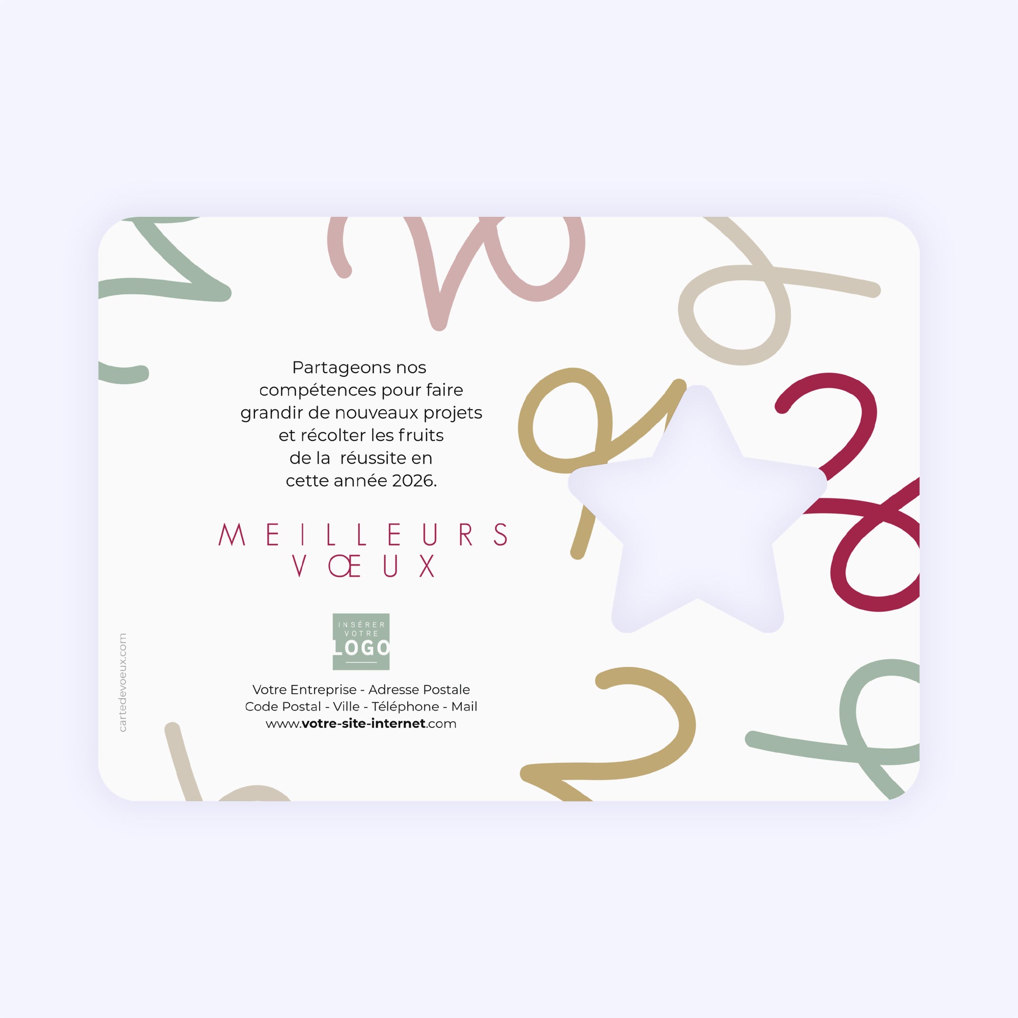 Répétition chromatique | Vœux professionnels • Carte de voeux • Horizontal étoile photo N° 2