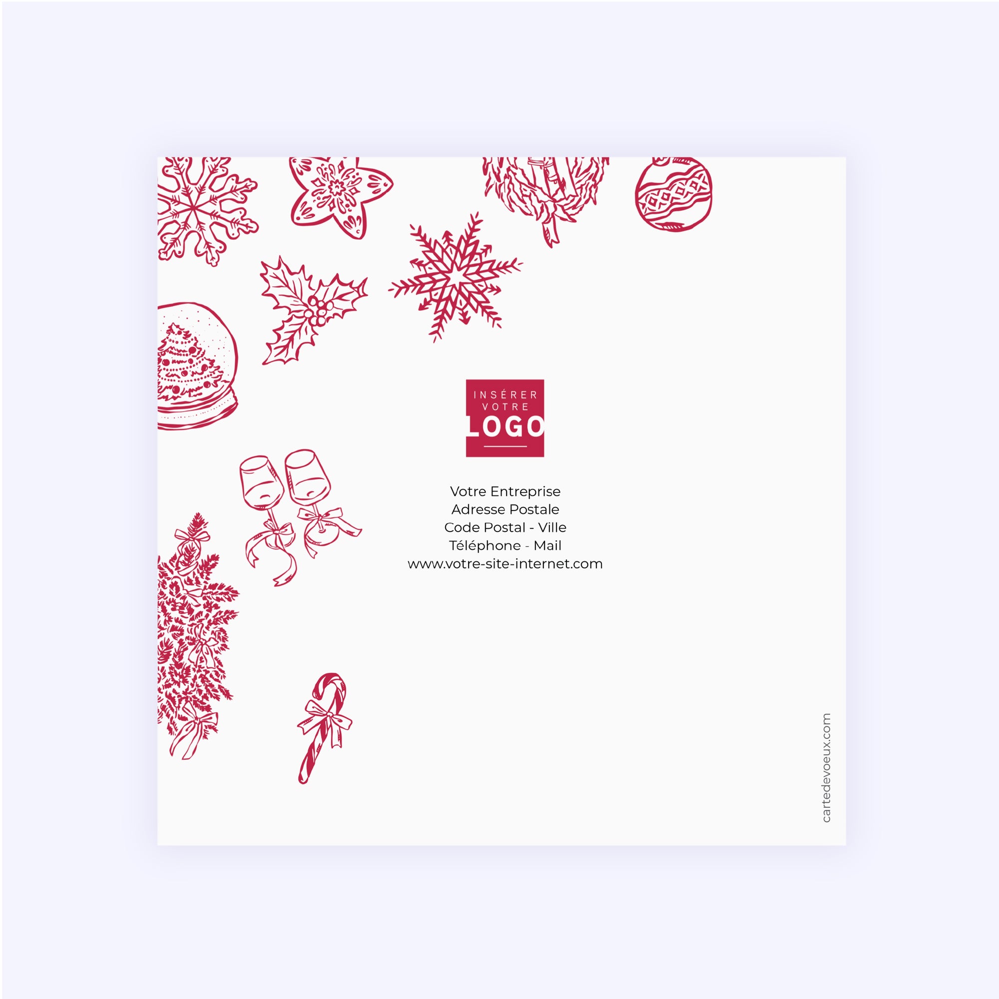 La magie de Noël | Vœux professionnels • Carte de voeux • Carré double photo N° 3