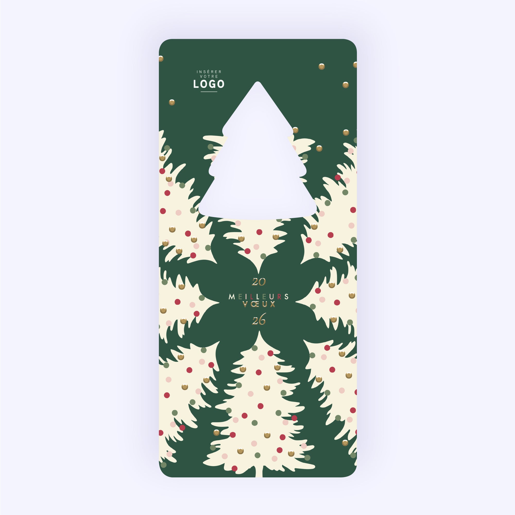 La danse des sapins | Vœux professionnels • Carte de voeux • Vertical sapin photo N° 1
