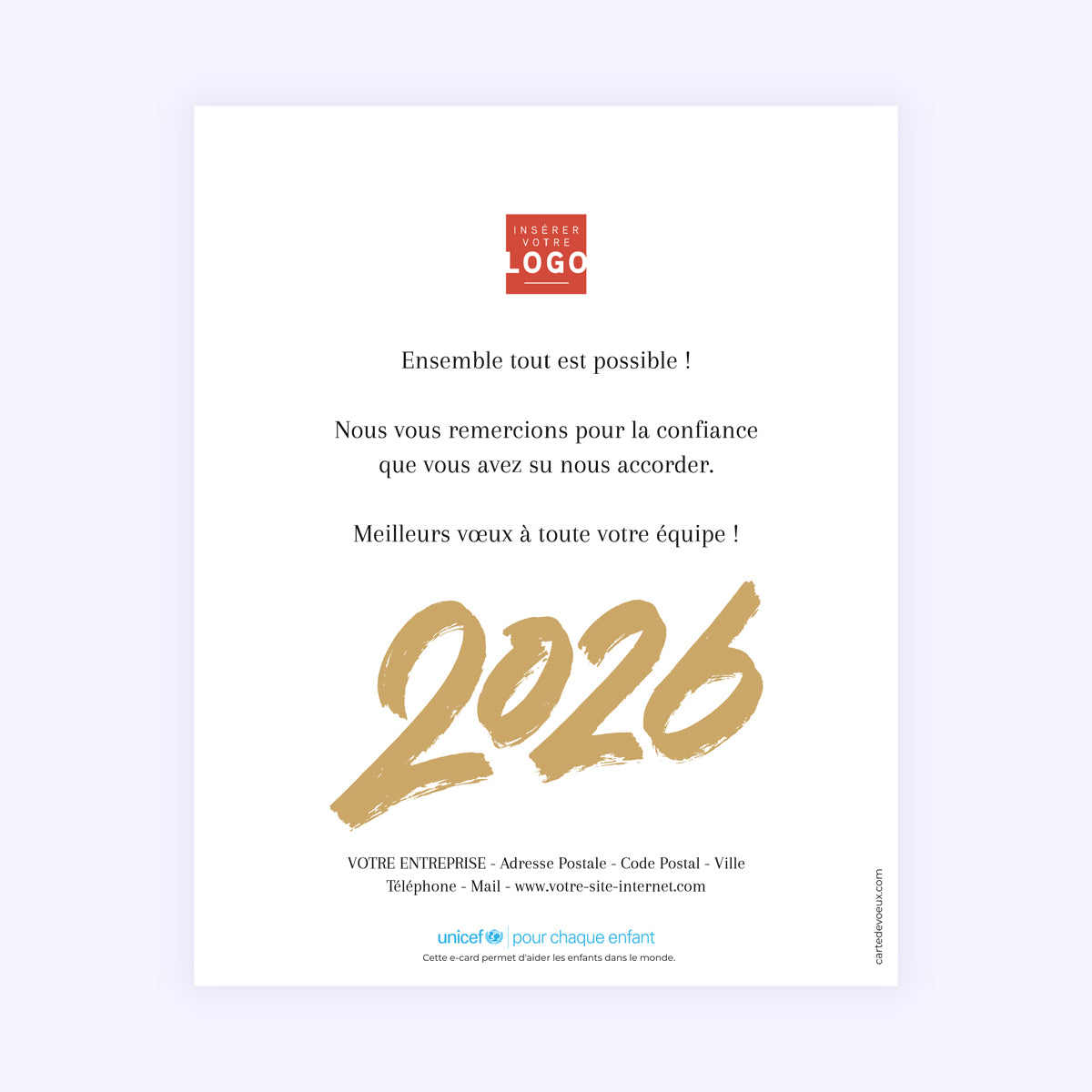 Élégance & Tradition | Vœux professionnels • Carte virtuelle • eCard Image photo N° 1