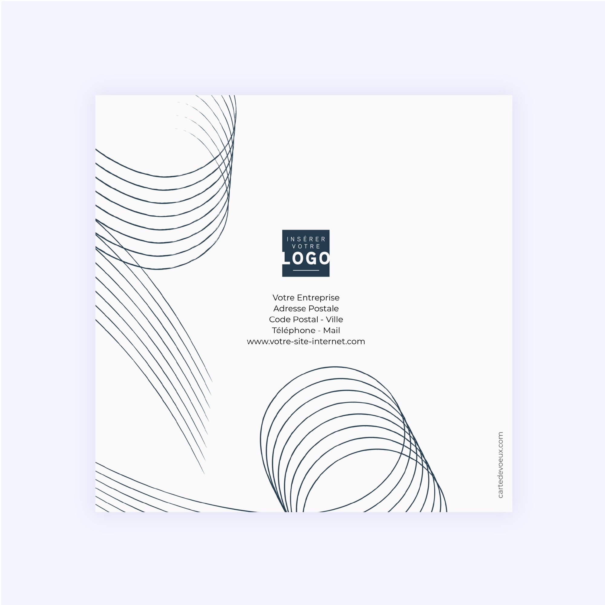 Golden Loops | Vœux professionnels • Carte de voeux dorure • Carré double photo N° 3