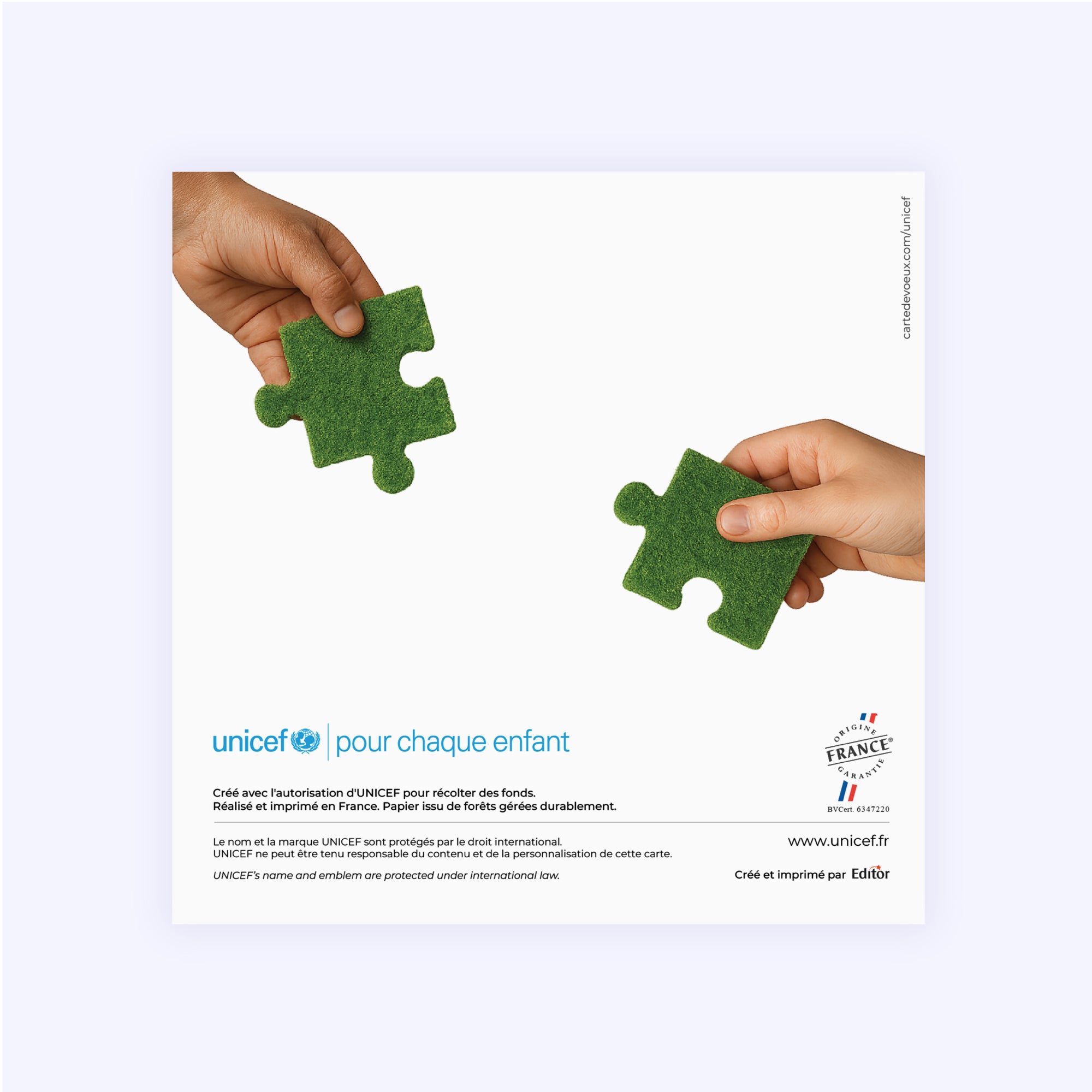 Ensemble, créons demain | Vœux professionnels • Carte de voeux • Carré double photo N° 3