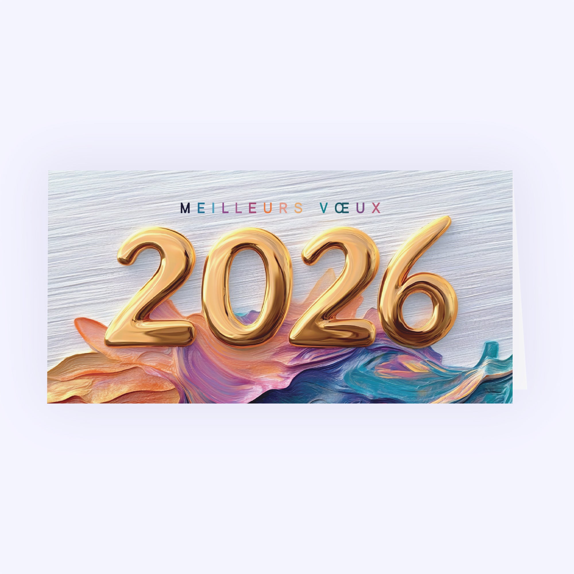 Palette de vœux 2026 | Vœux professionnels • Carte de voeux • Rectangle double photo N° 1
