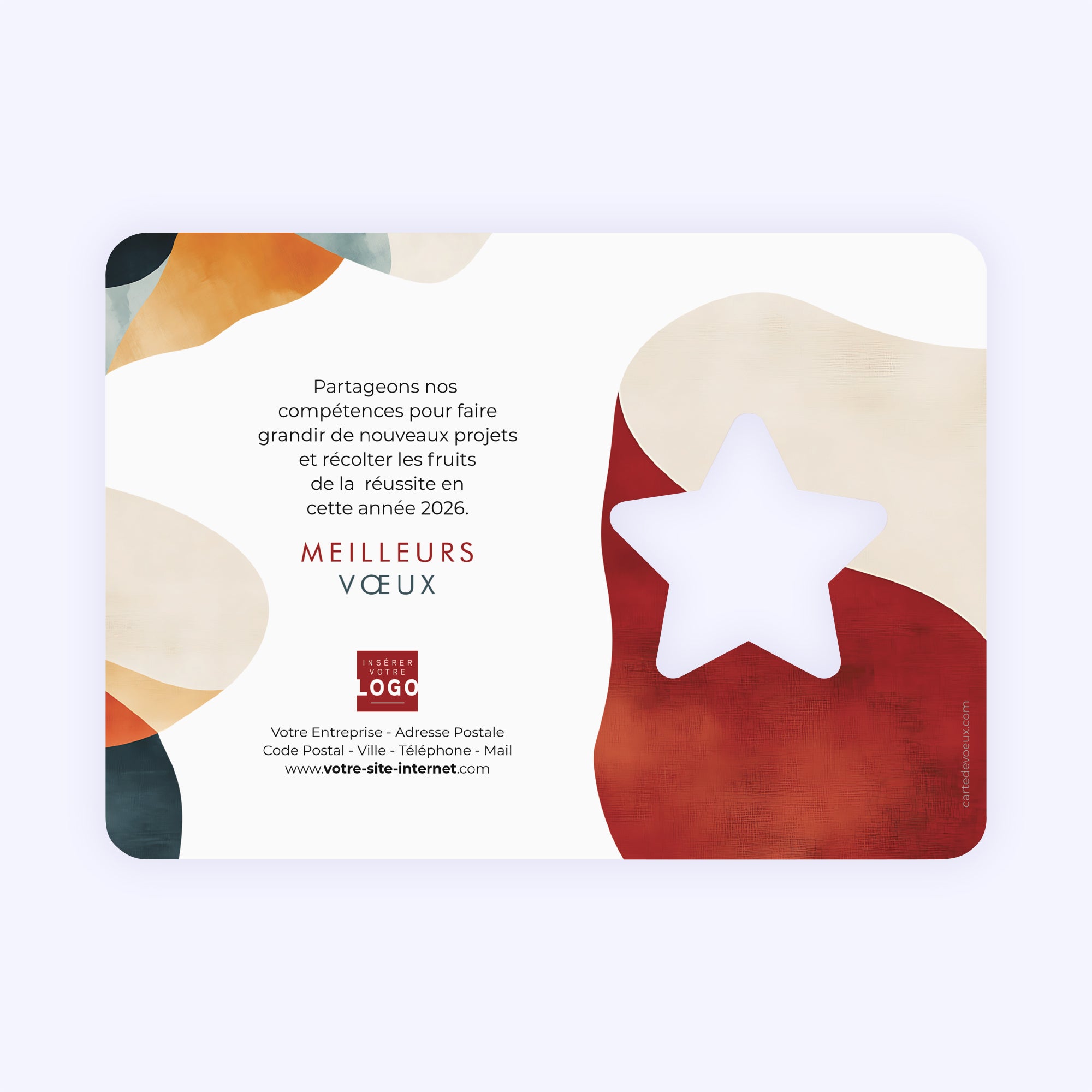 Abstraction colorée | Vœux professionnels • Carte de voeux • Horizontal étoile photo N° 2
