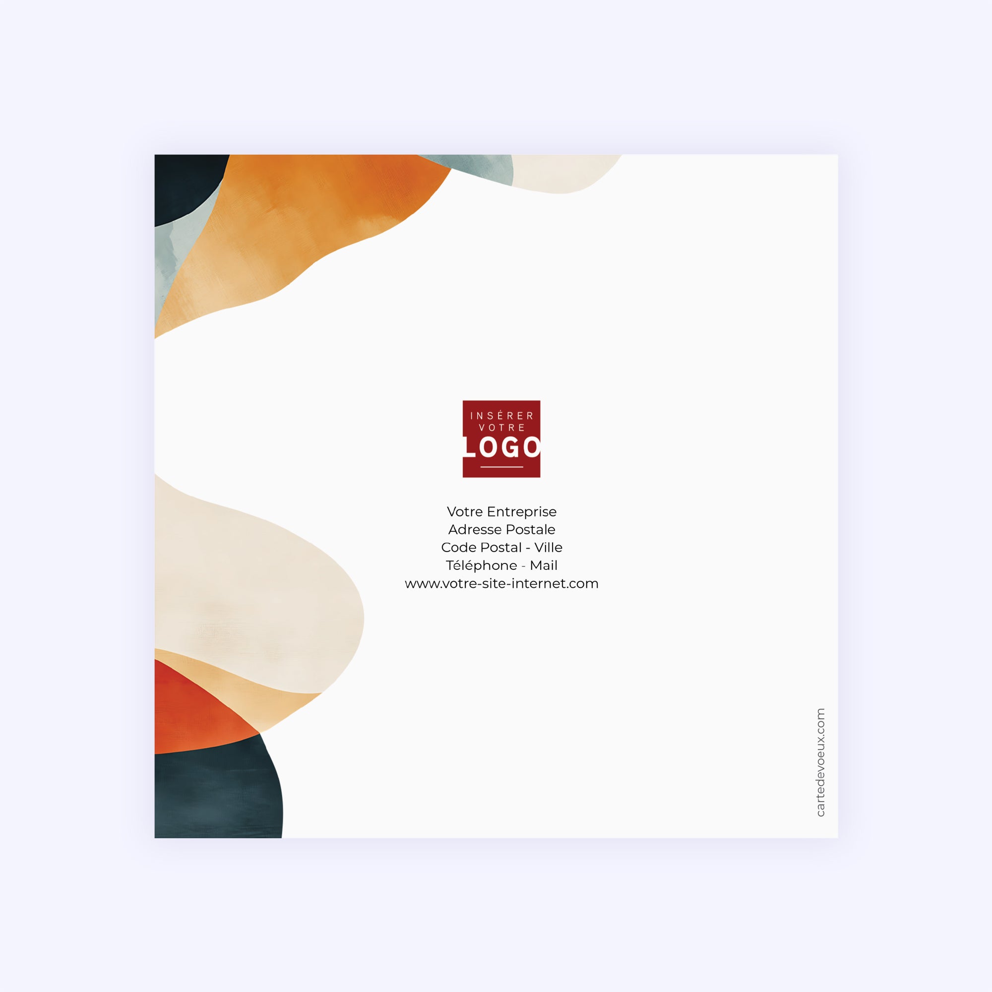 Abstraction colorée | Vœux professionnels • Carte de voeux • Carré double photo N° 3