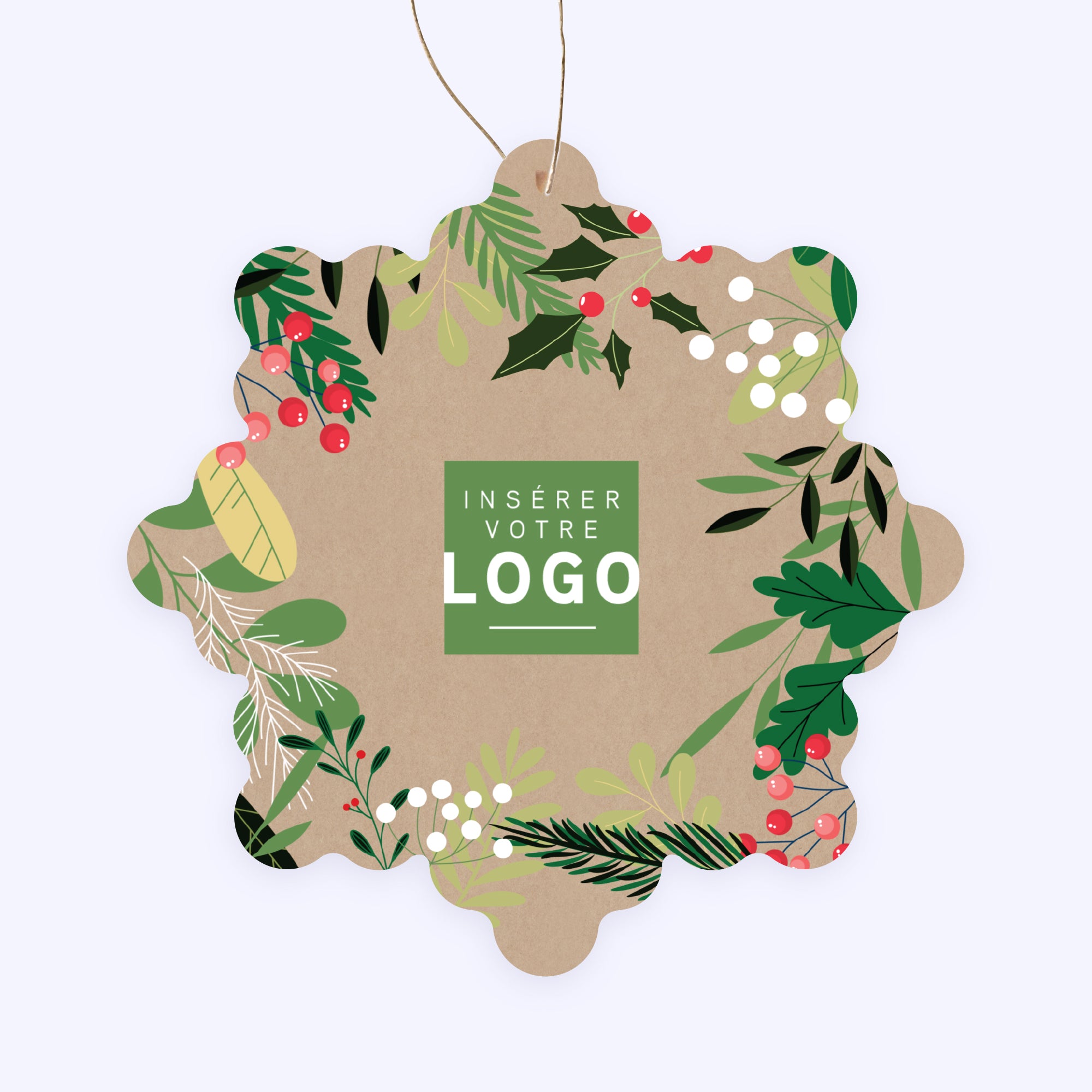 Verdures de Noël | Vœux professionnels • Boule de Noël papier • Flocon photo N° 1