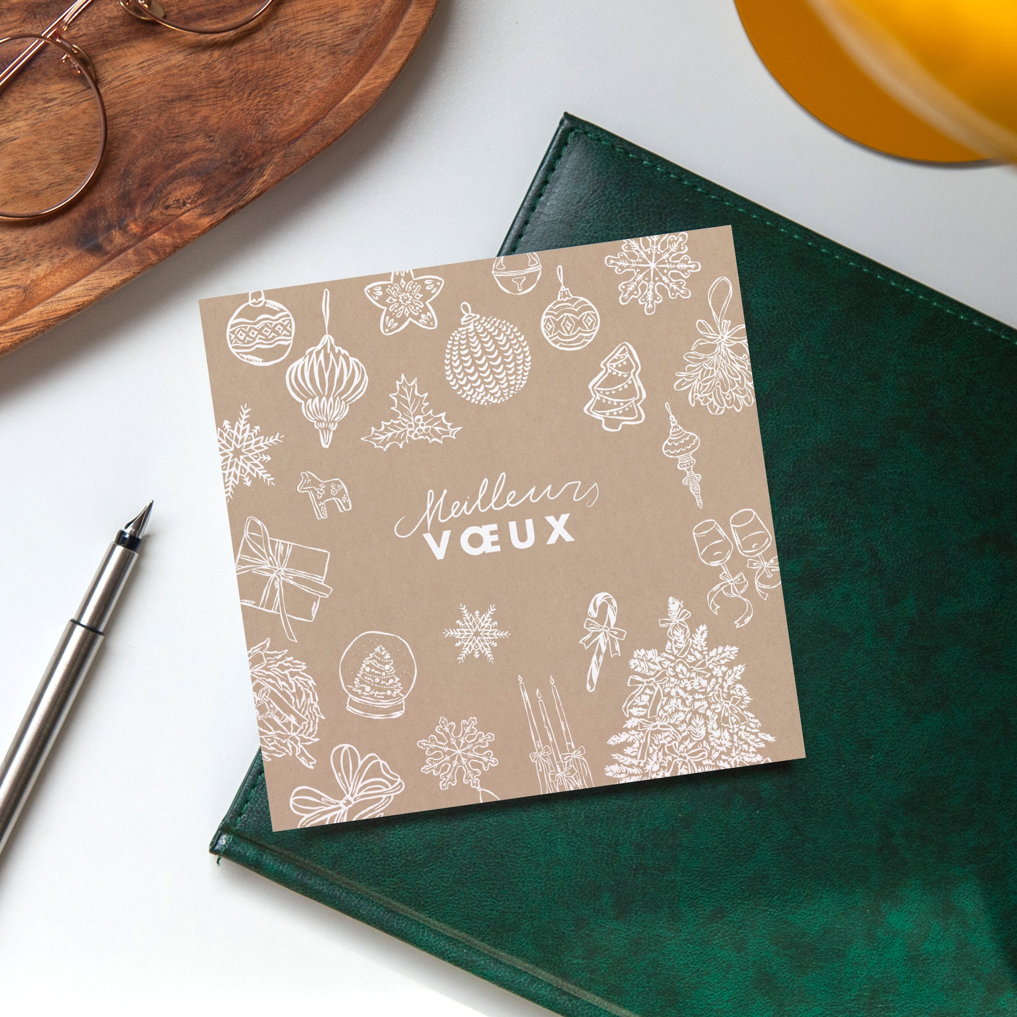 L’enchantement de Noël | Vœux professionnels • Carte de voeux • Carré photo N° 4