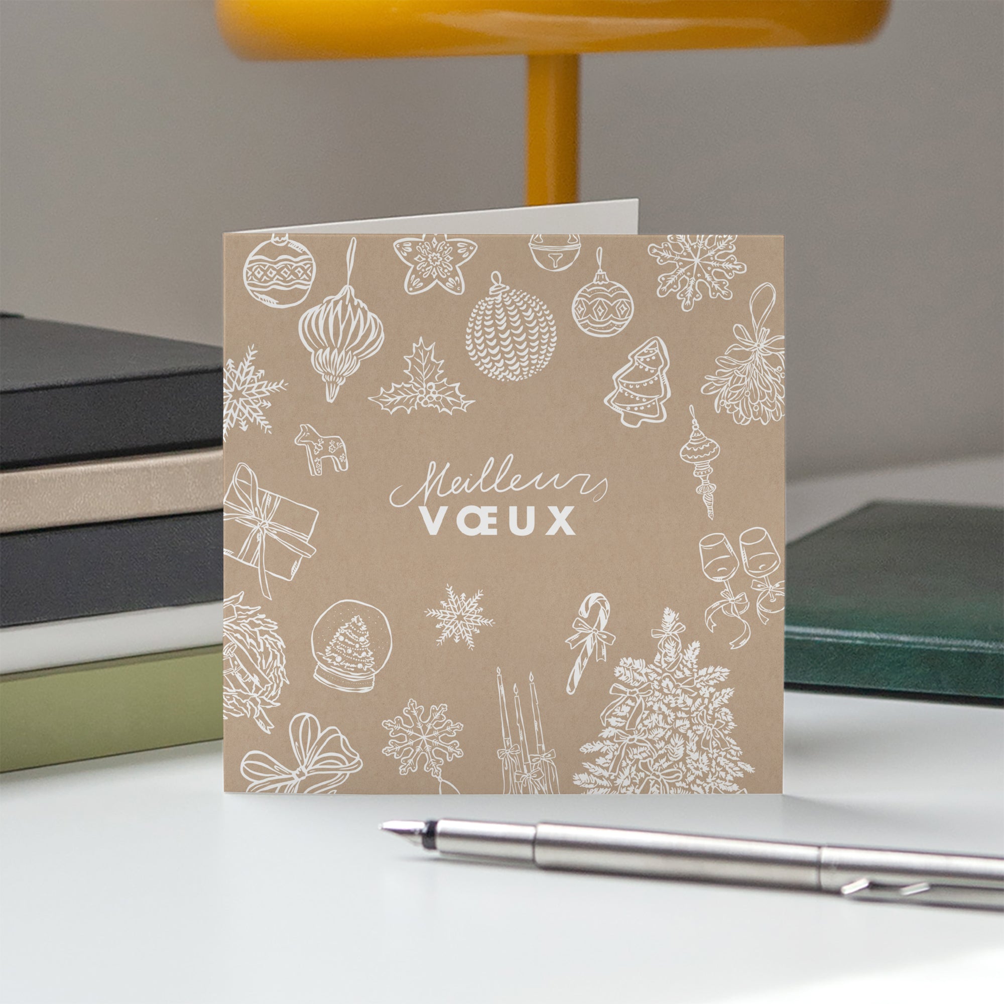 L’enchantement de Noël | Vœux professionnels • Carte de voeux • Carré double photo N° 5
