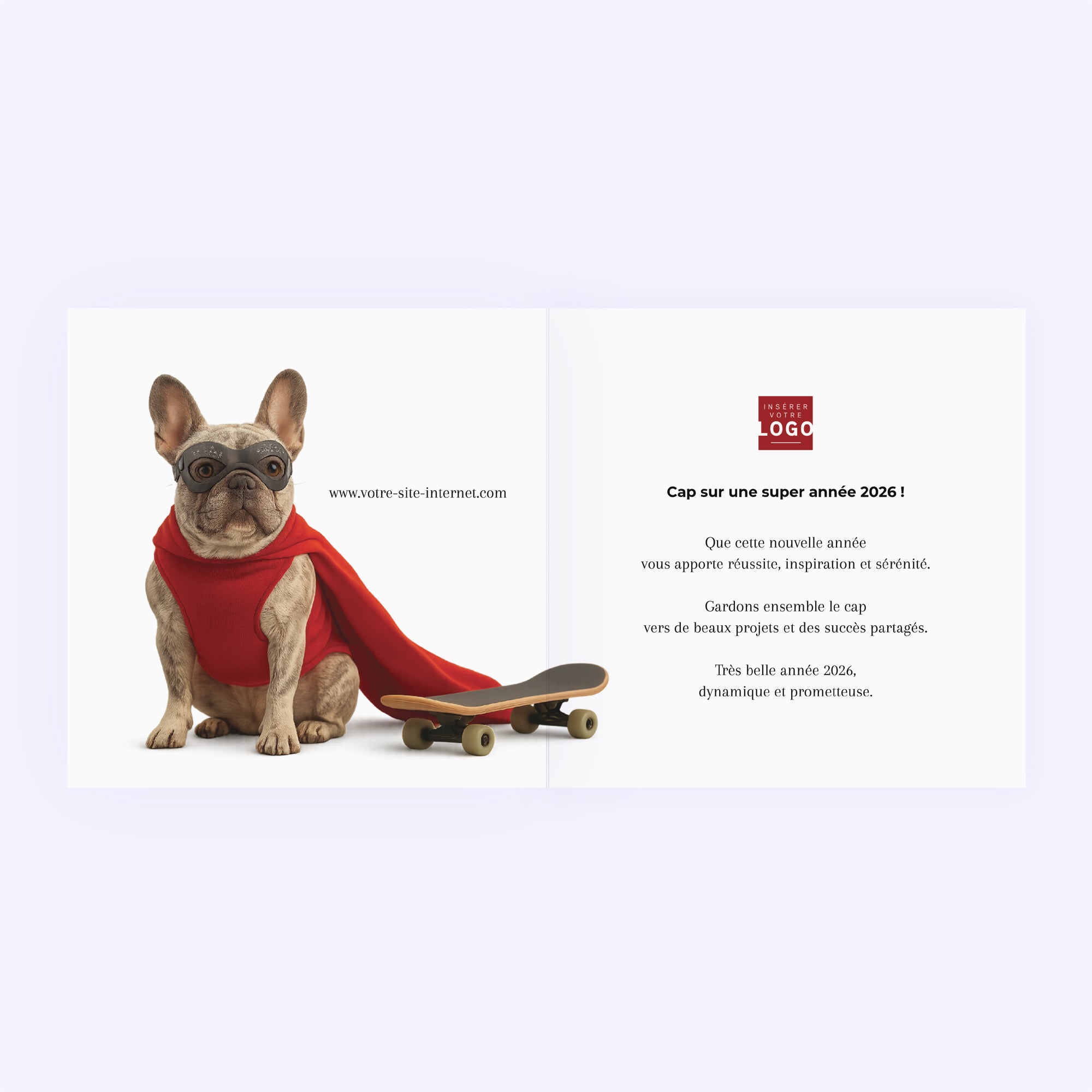 Cap sur demain | Vœux professionnels • Carte de voeux • Carré double photo N° 2