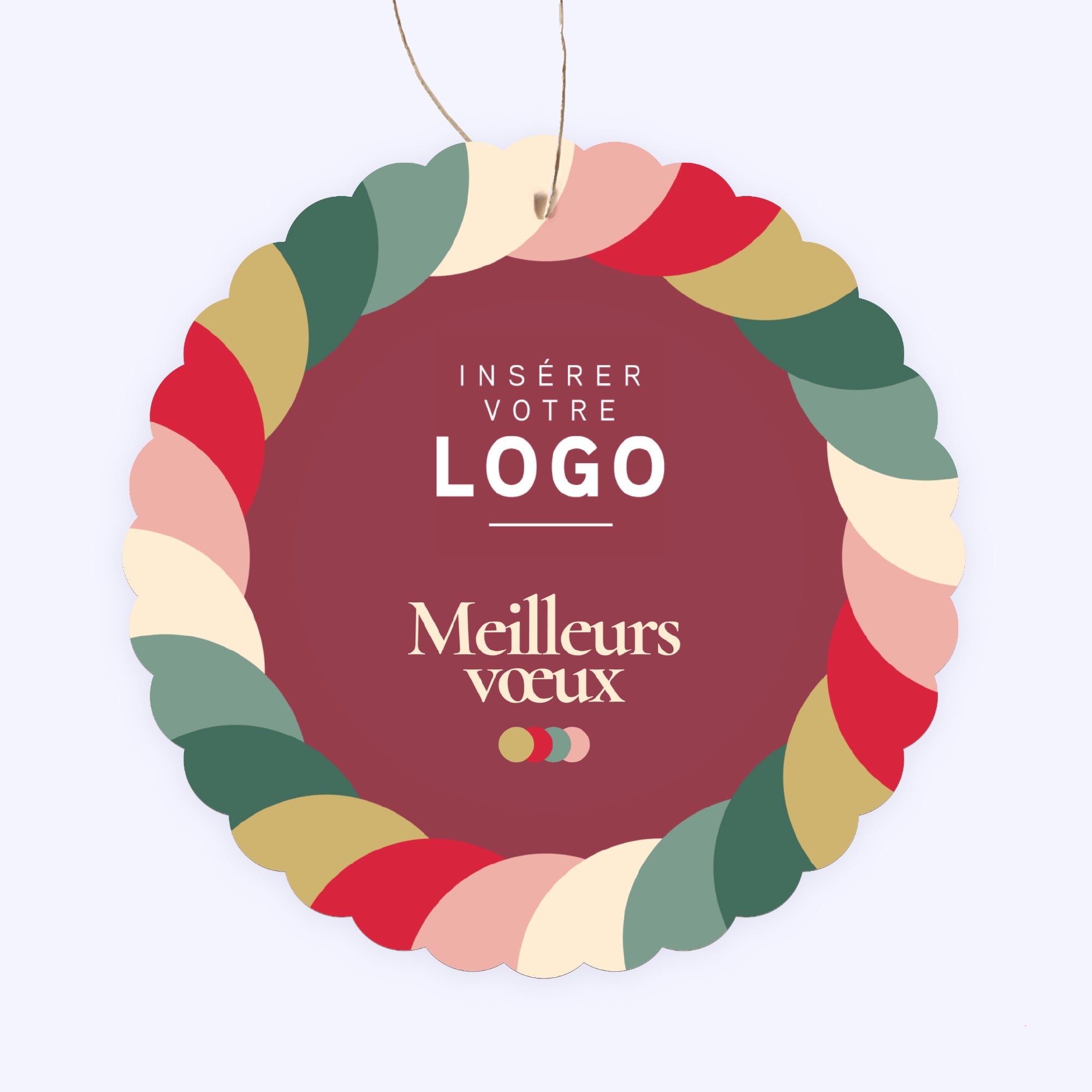 Colorloop | Vœux professionnels • Boule de Noël papier • Ronde photo N° 1