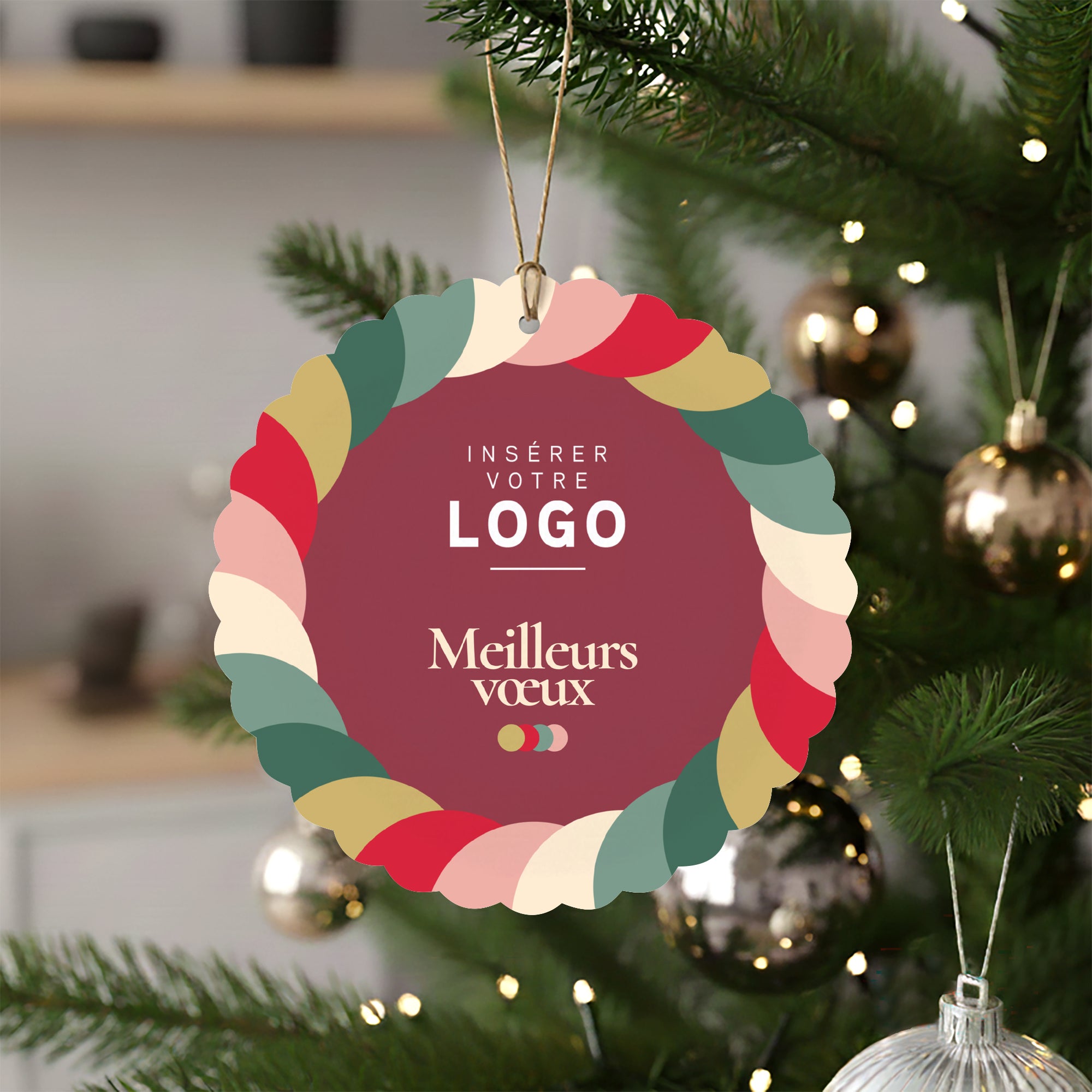 Colorloop | Vœux professionnels • Boule de Noël papier • Ronde photo N° 4