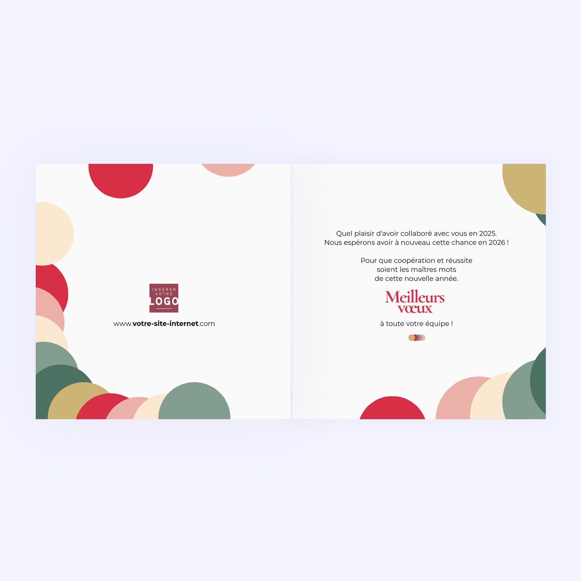 Colorloop | Vœux professionnels • Carte de voeux • Carré double photo N° 2