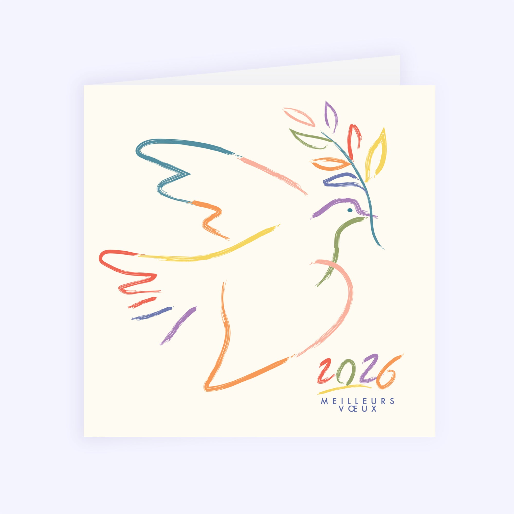 Espoir pour 2026 | Vœux professionnels • Carte de voeux • Carré double photo N° 1
