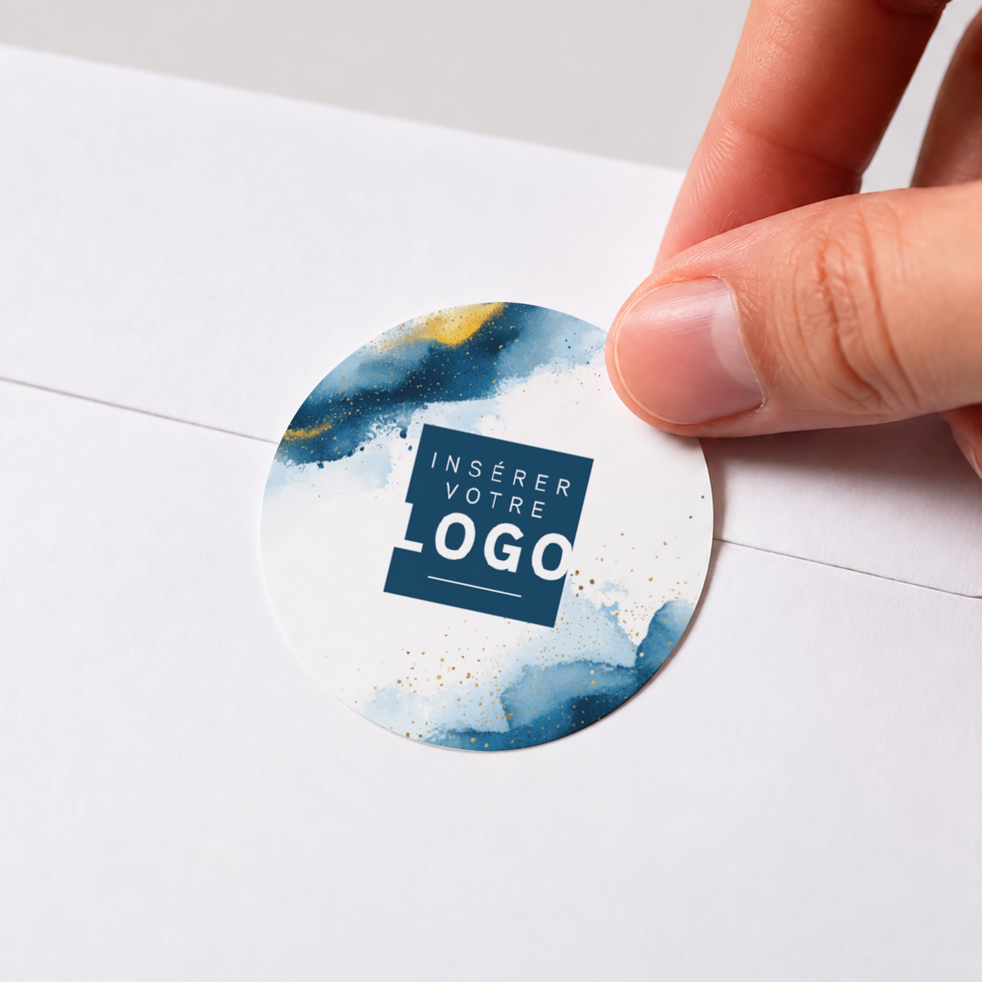 Azur d’Or | Vœux professionnels • Sticker • Rond photo N° 1