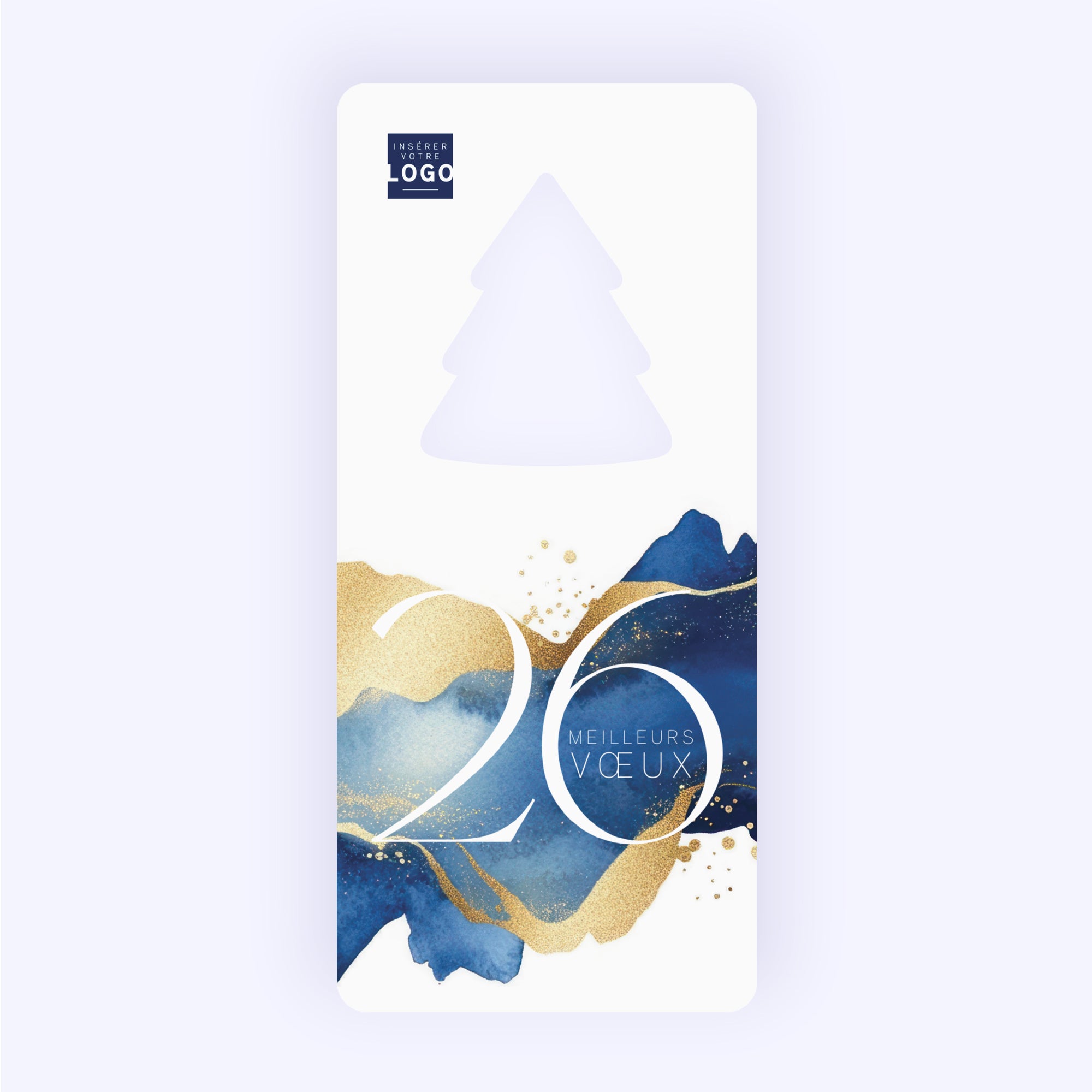 Écume d’Or | Vœux professionnels • Carte de voeux • Vertical sapin photo N° 1
