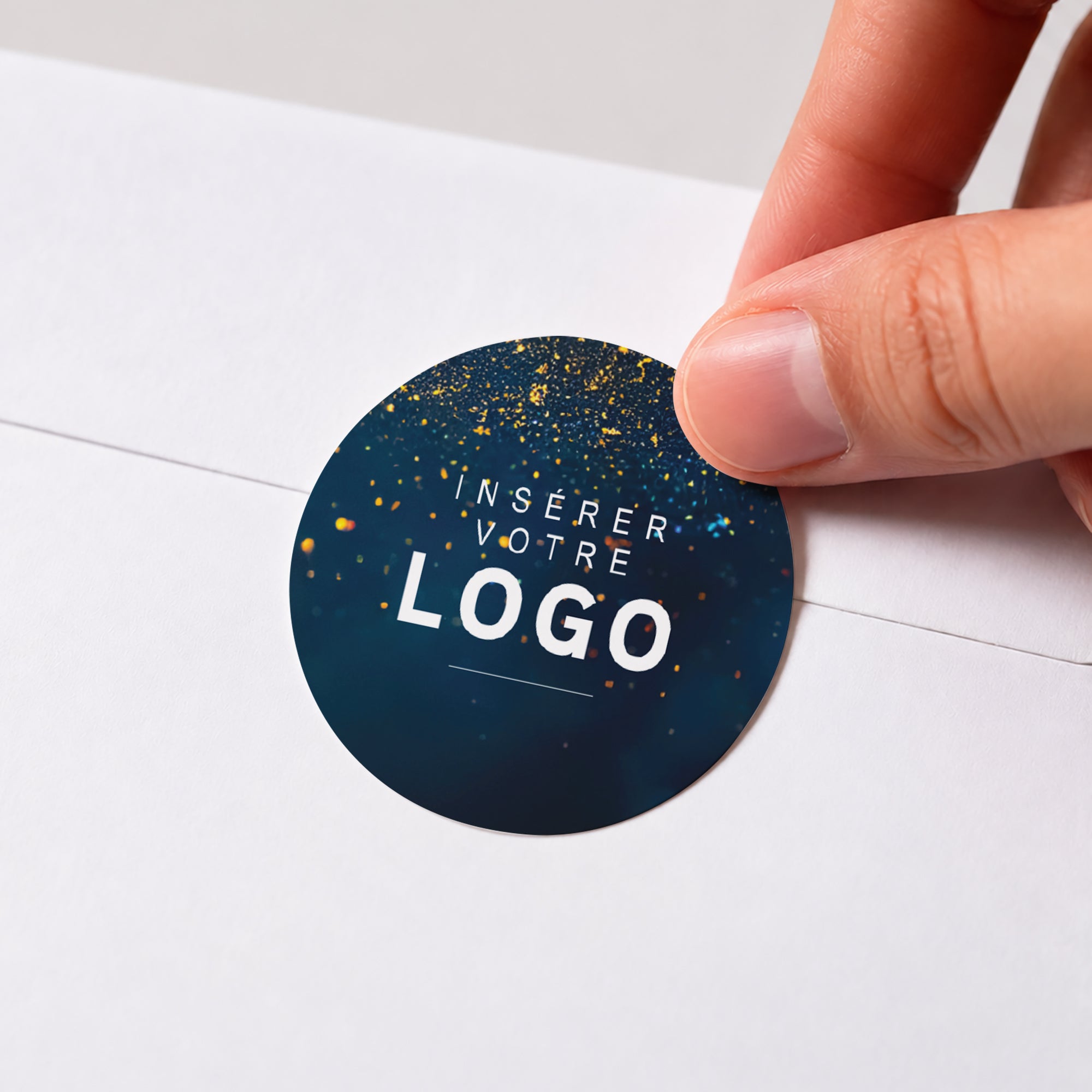 Éclats Nocturnes | Vœux professionnels • Sticker • Rond photo N° 1