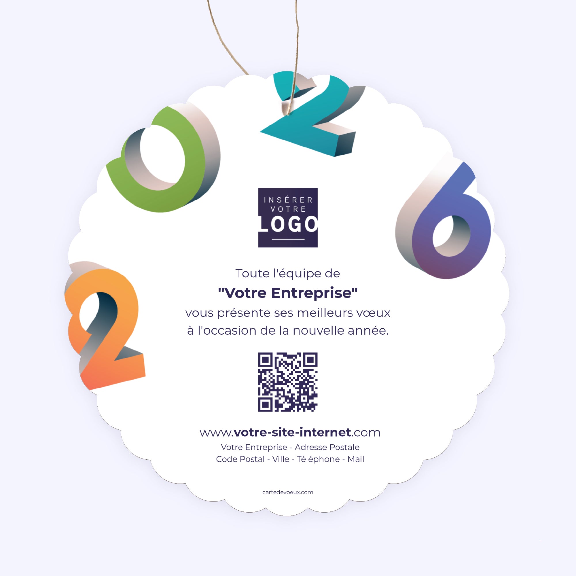 Impulsion | Vœux professionnels • Boule de Noël papier • Ronde photo N° 2