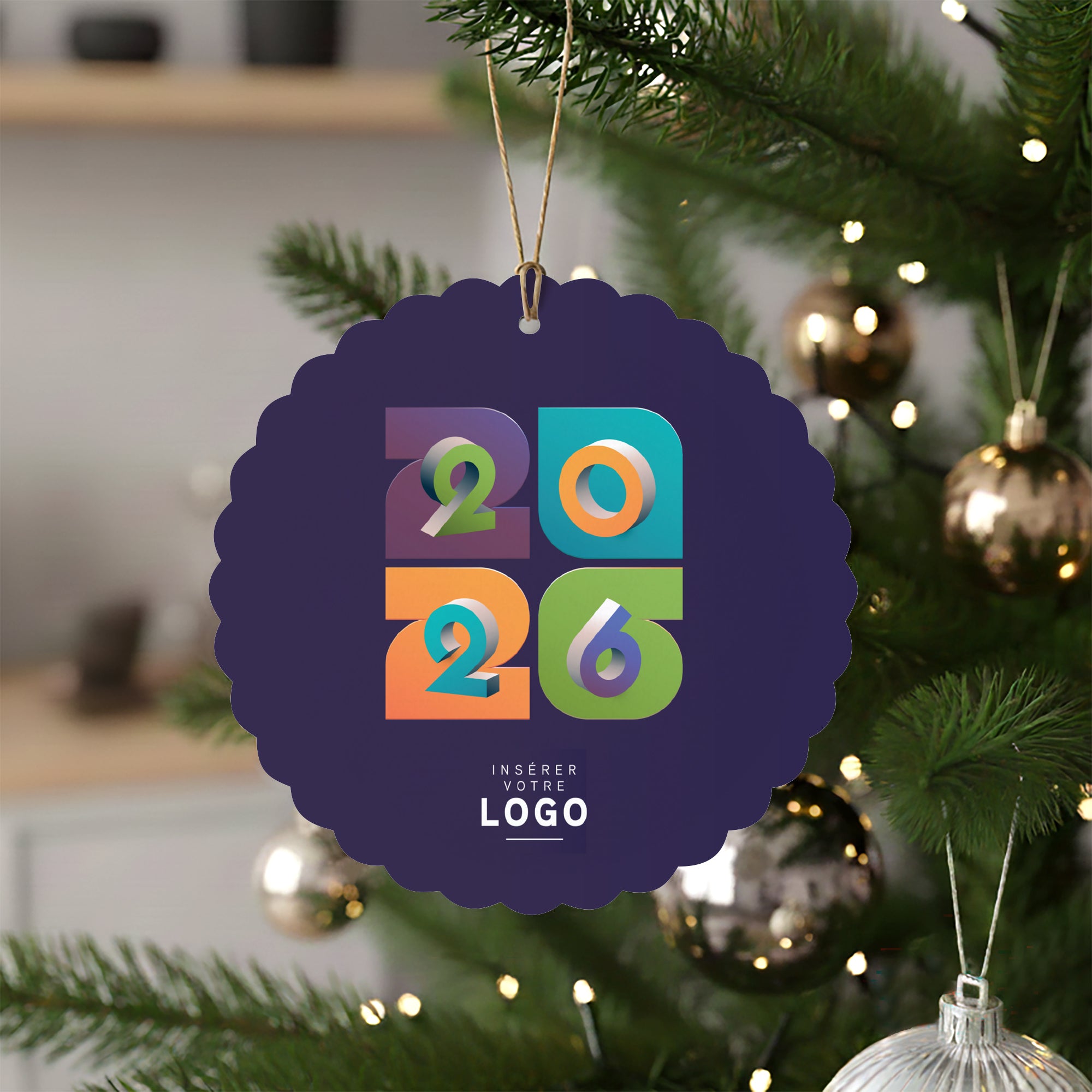 Impulsion | Vœux professionnels • Boule de Noël papier • Ronde photo N° 4