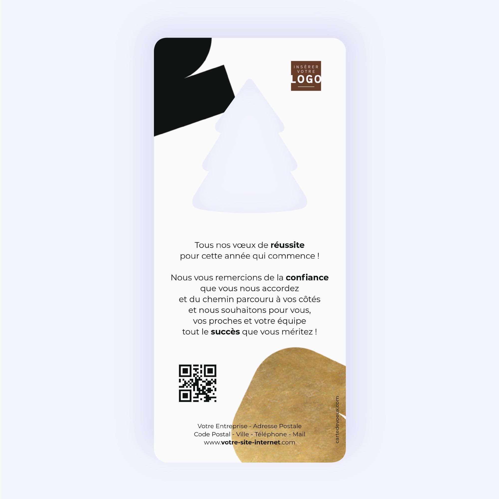 Superposition graphique | Vœux professionnels • Carte de voeux • Vertical sapin photo N° 2