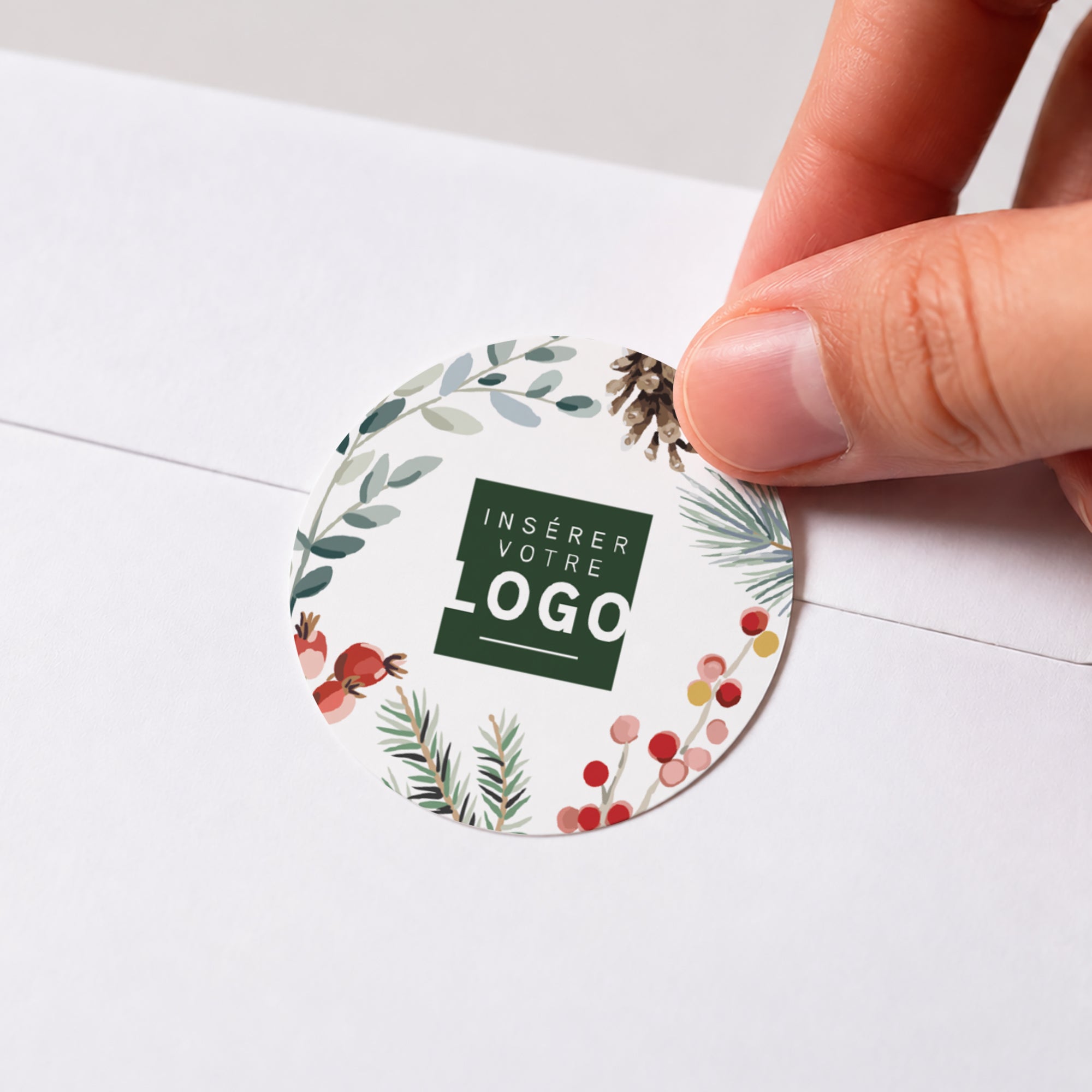 Floraison d’Hiver | Vœux professionnels • Sticker • Rond photo N° 1