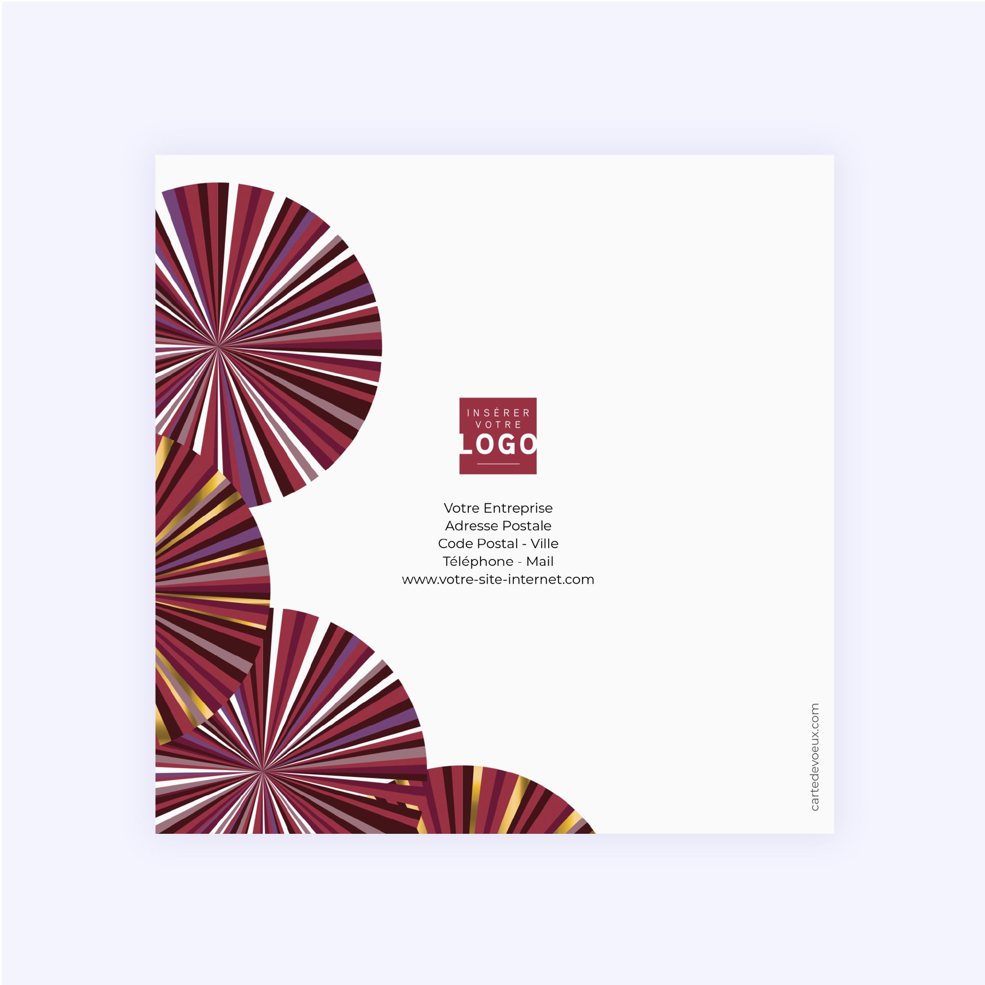 Ronde Hypnotique | Vœux professionnels • Carte de voeux dorure • Carré double photo N° 3