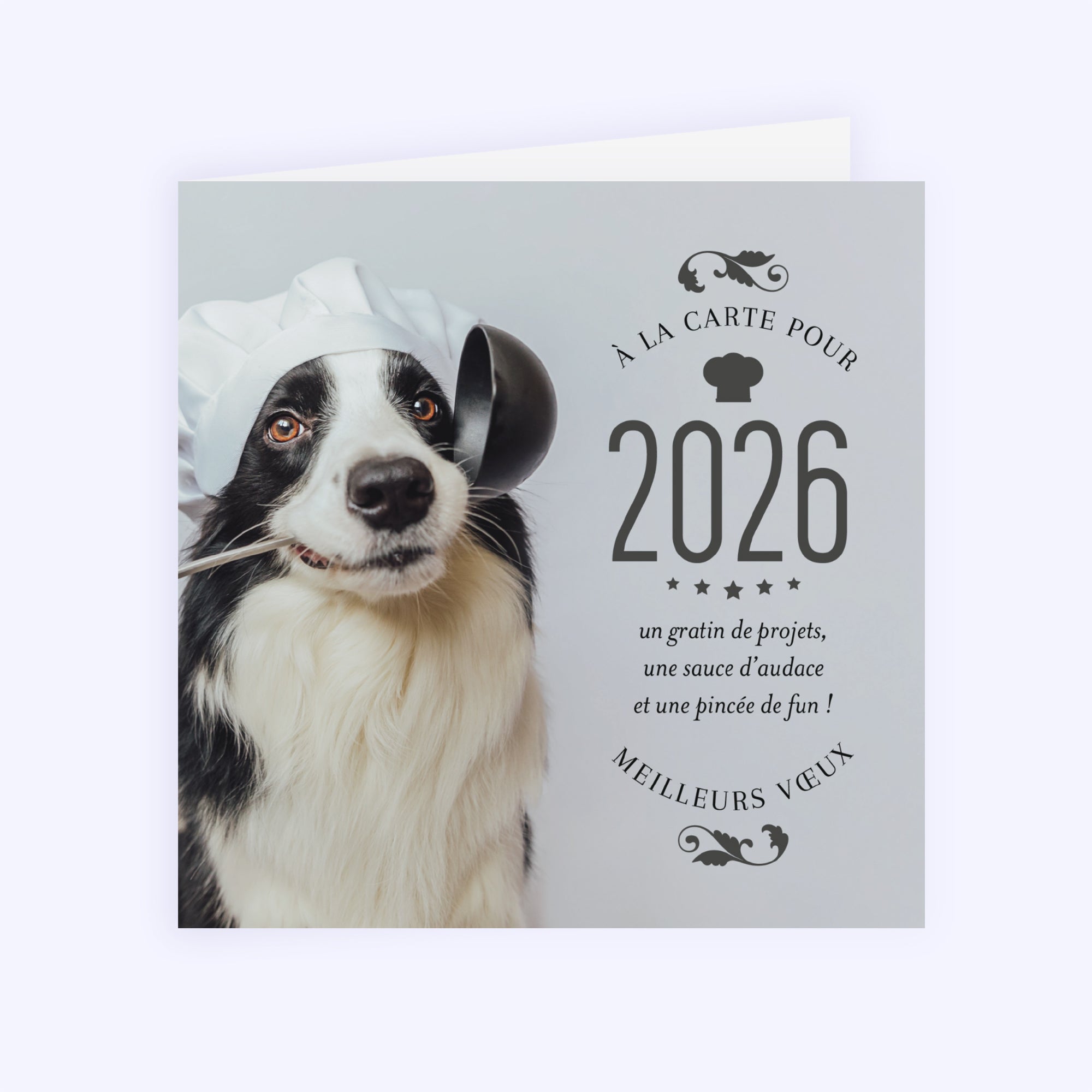 Saveurs de Fête | Vœux professionnels • Carte de voeux • Carré double photo N° 1